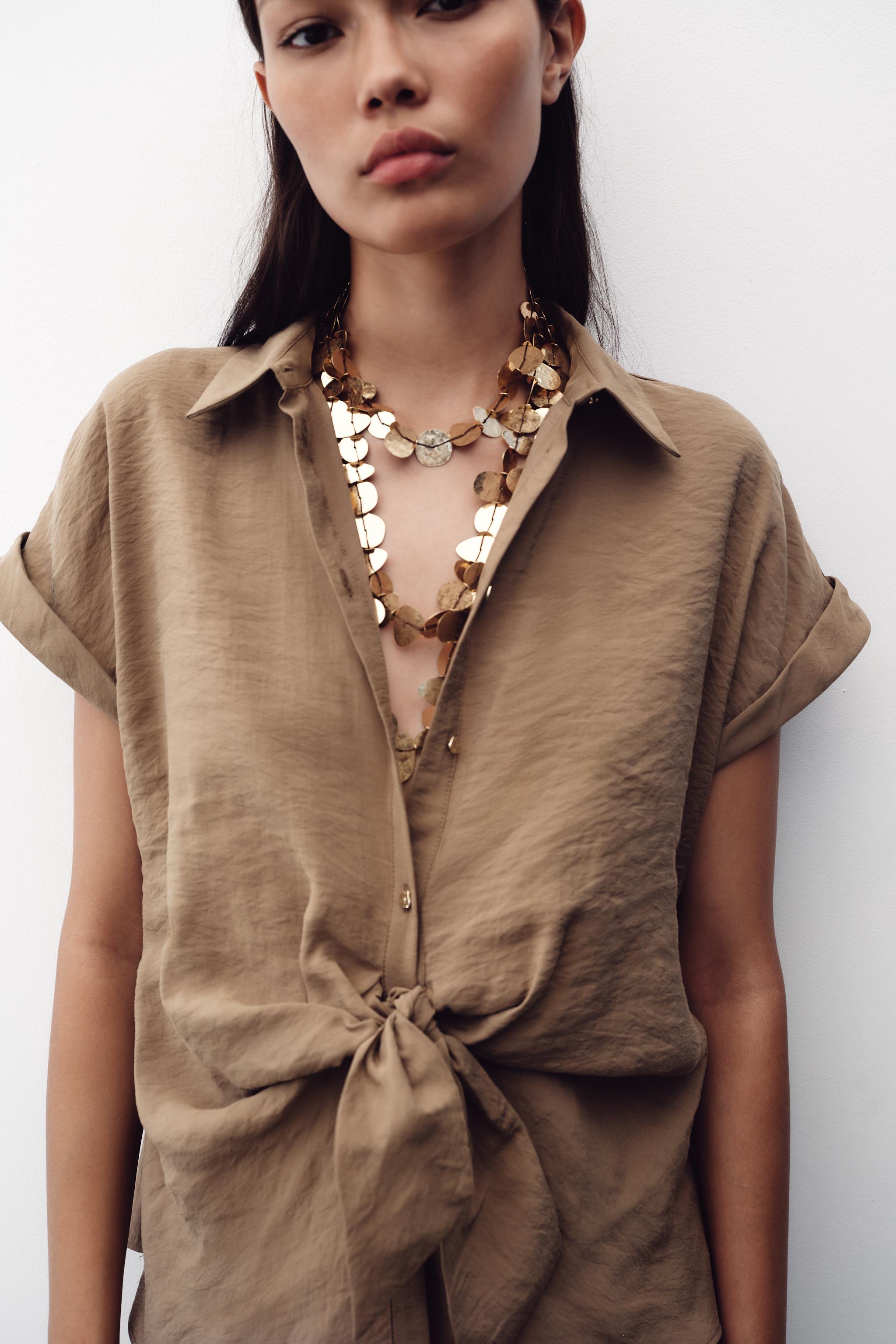 SHORT SLEEVE KNOT SHIRT