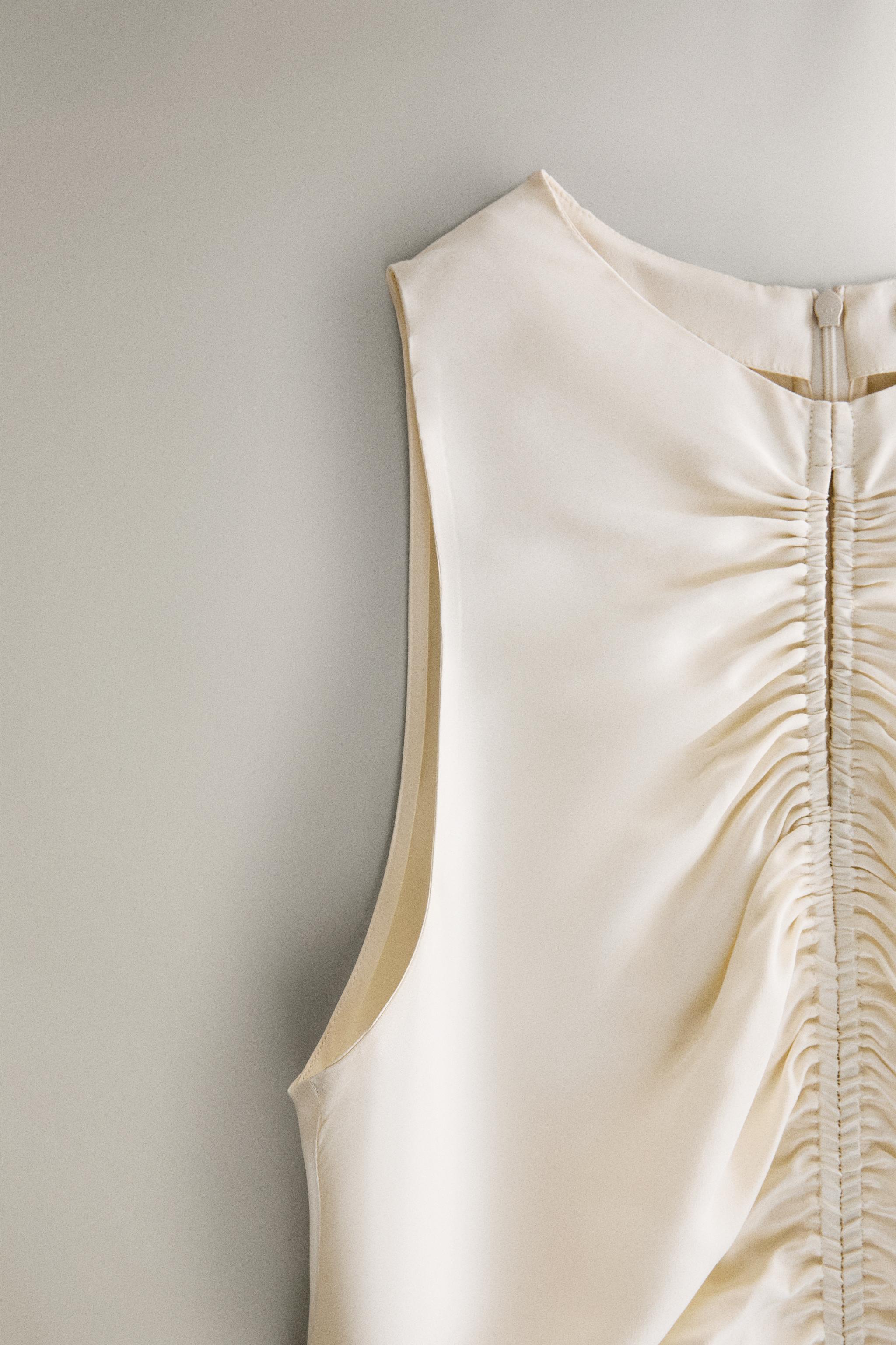 GATHERED SILK NIGHTGOWN