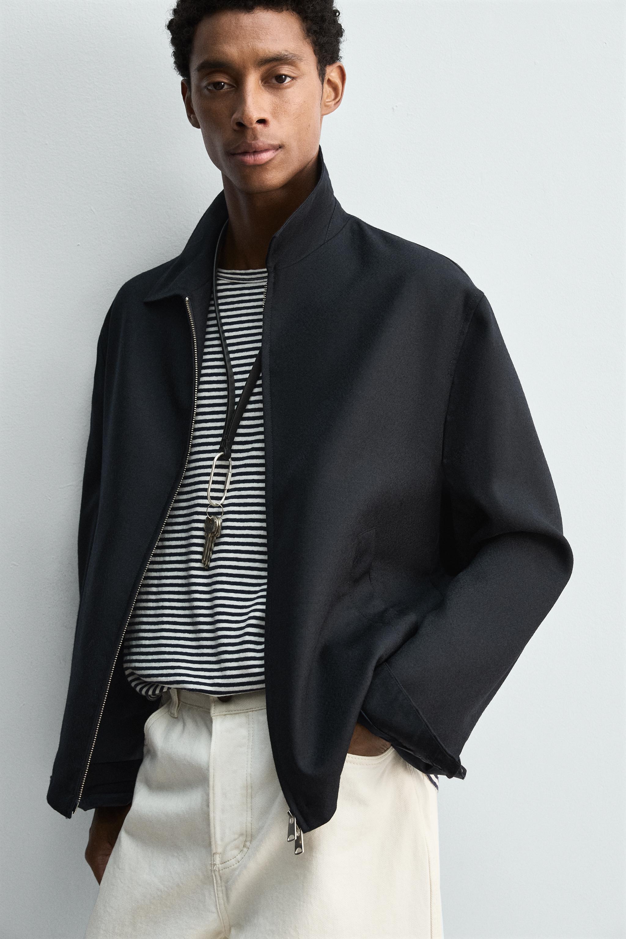 WOOL ZIP-UP OVERSHIRT