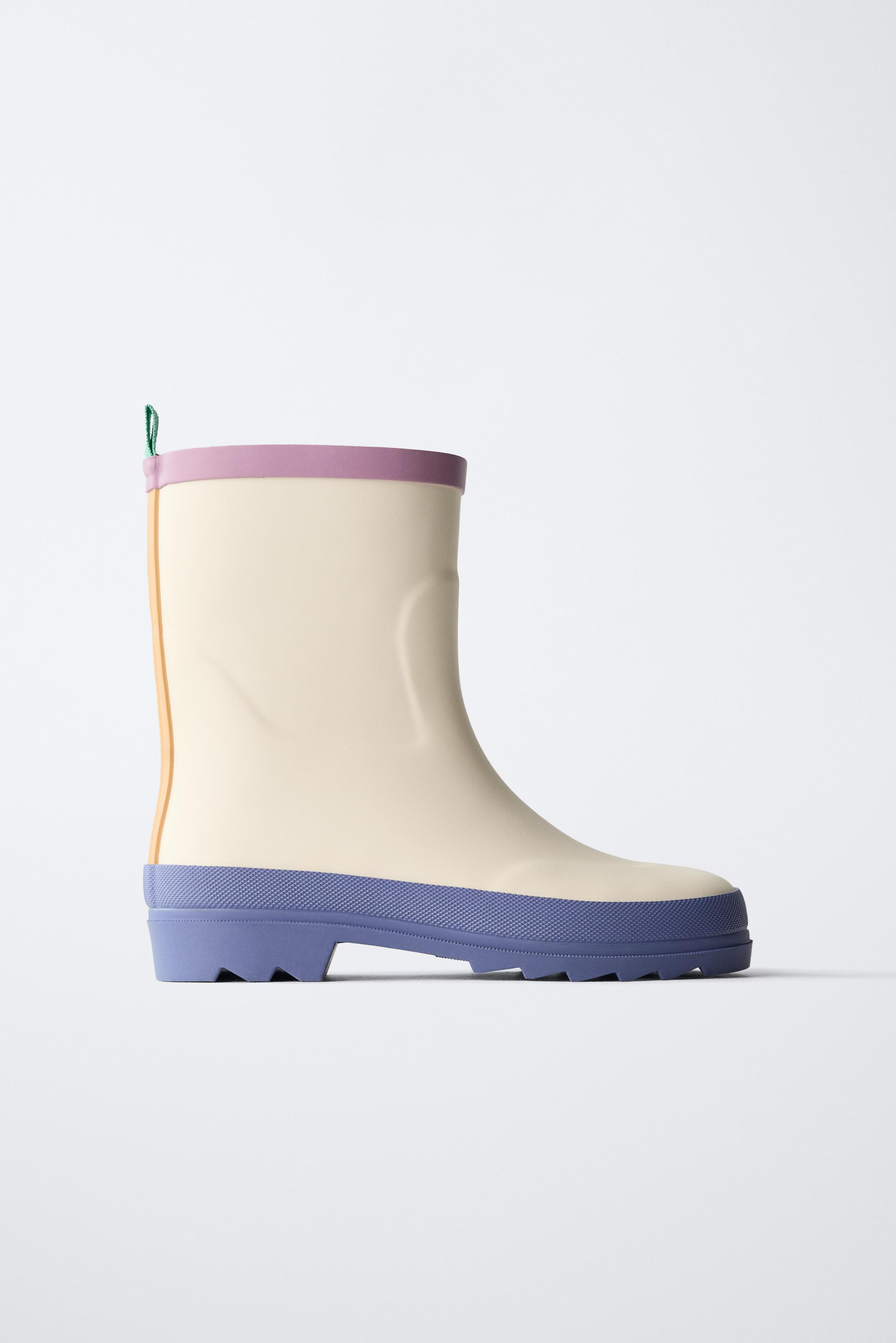 COLOR BLOCK RAIN BOOTS