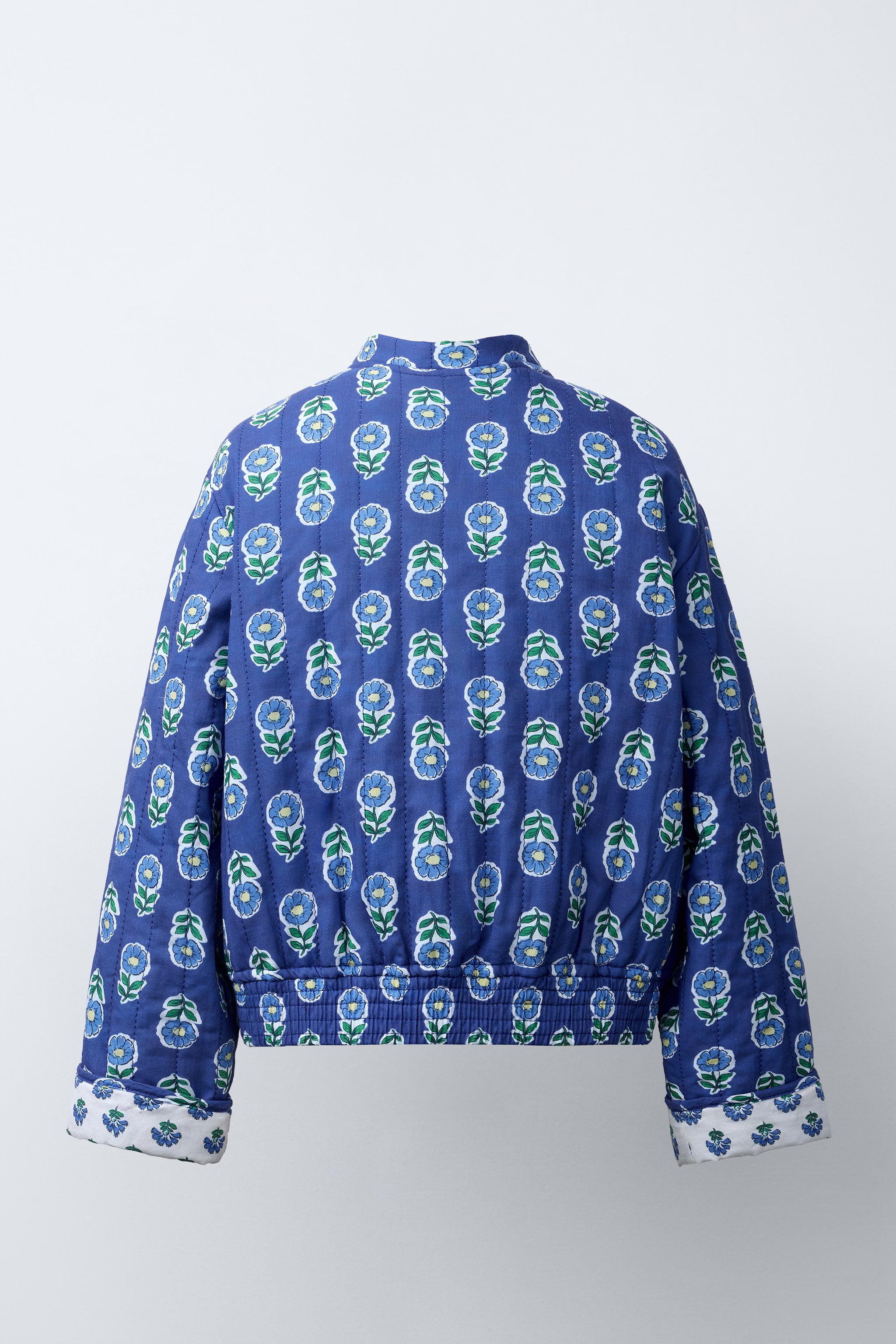 FLORAL PRINT PADDED JACKET