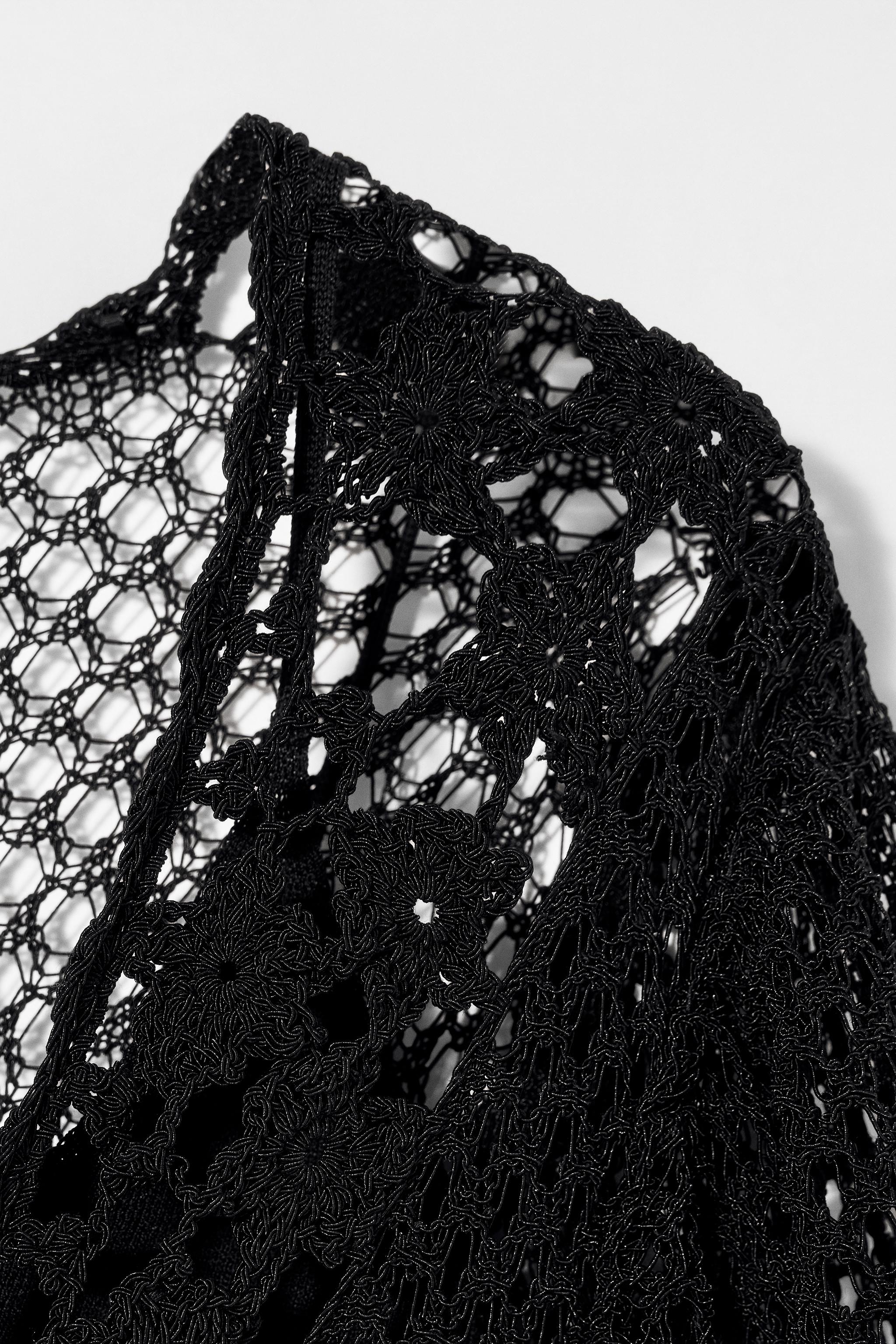 CROCHET KNIT DRESS KATE MOSS X ZARA