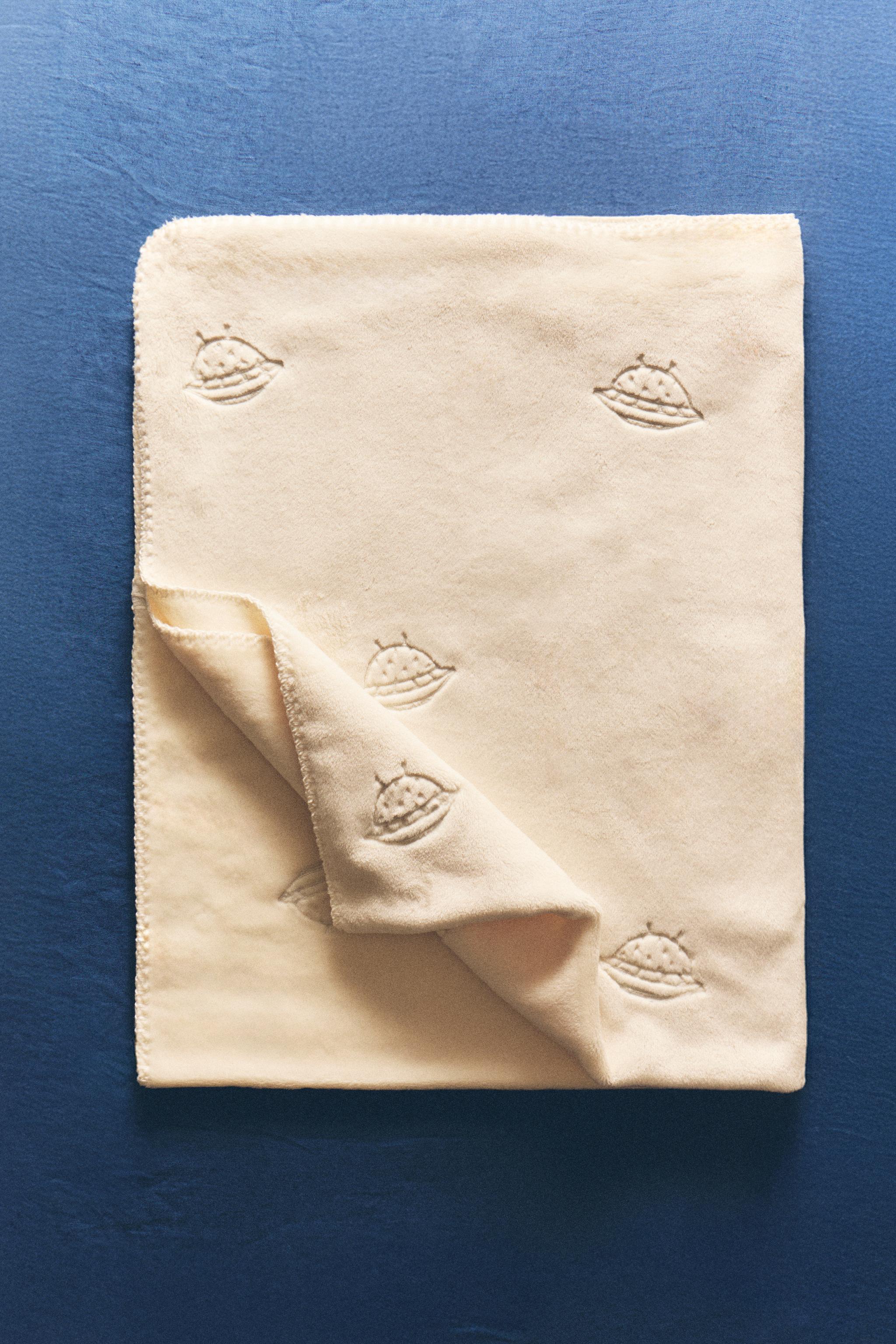 CHILDREN'S SPACESHIP FLEECE BLANKET