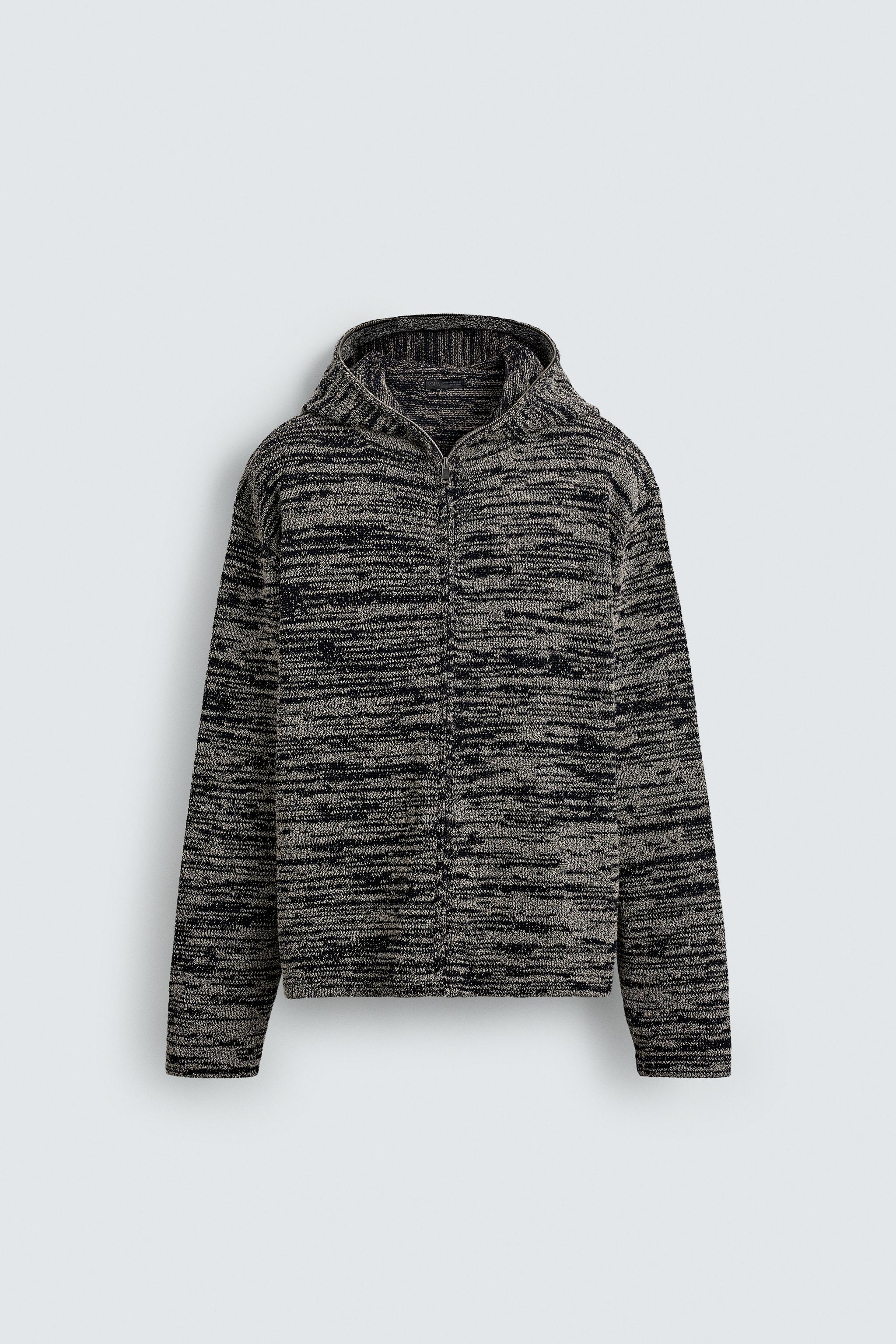 HOODED KNIT CARDIGAN