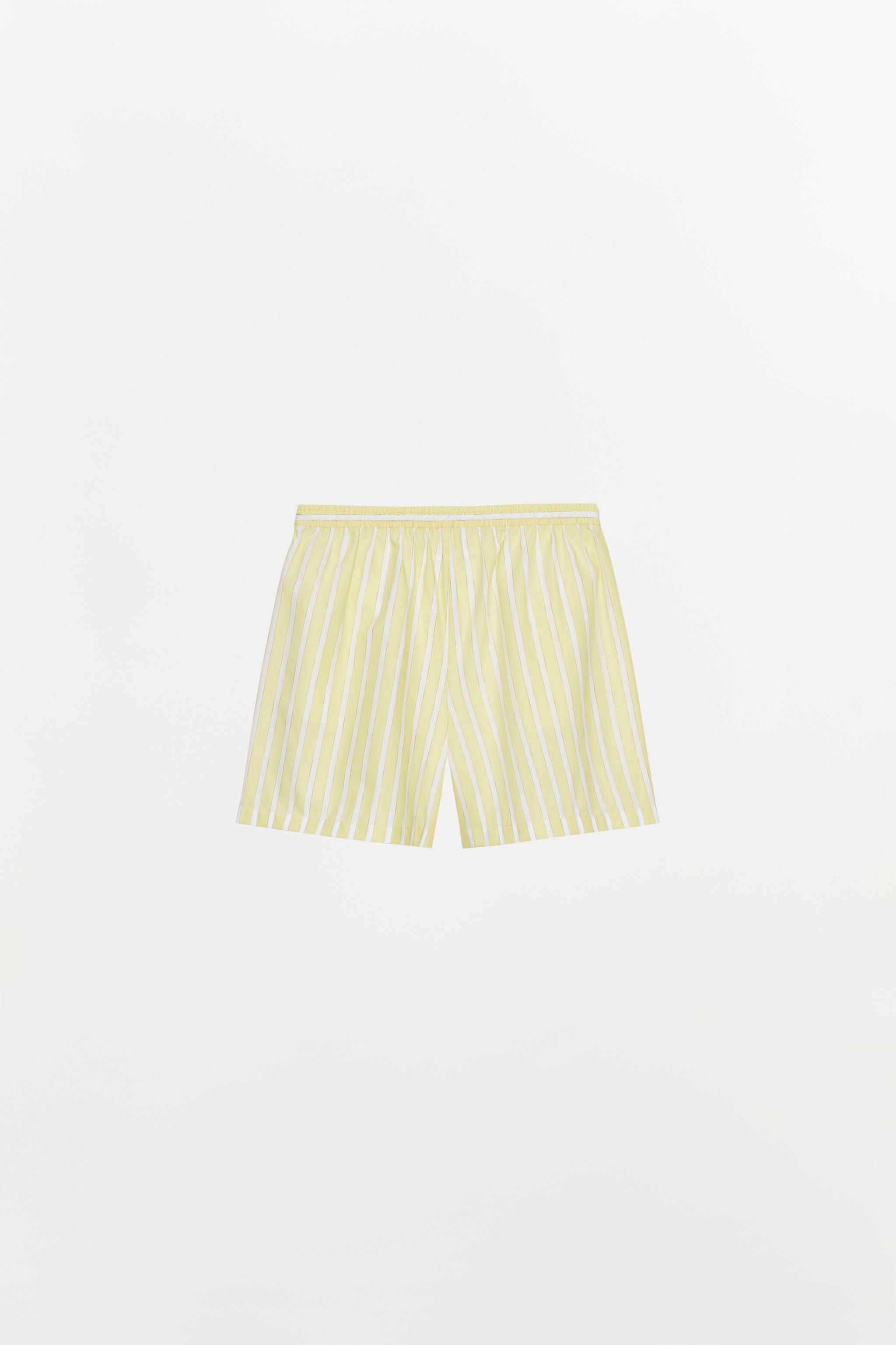 STRIPED PAJAMA SHORTS