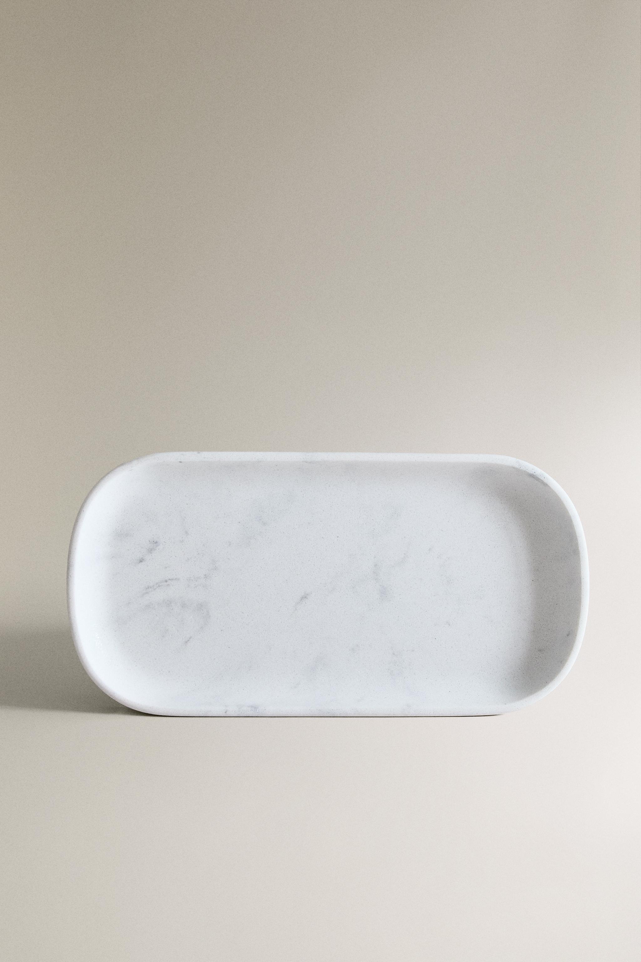 MARBLE-EFFECT BATHROOM TRAY
