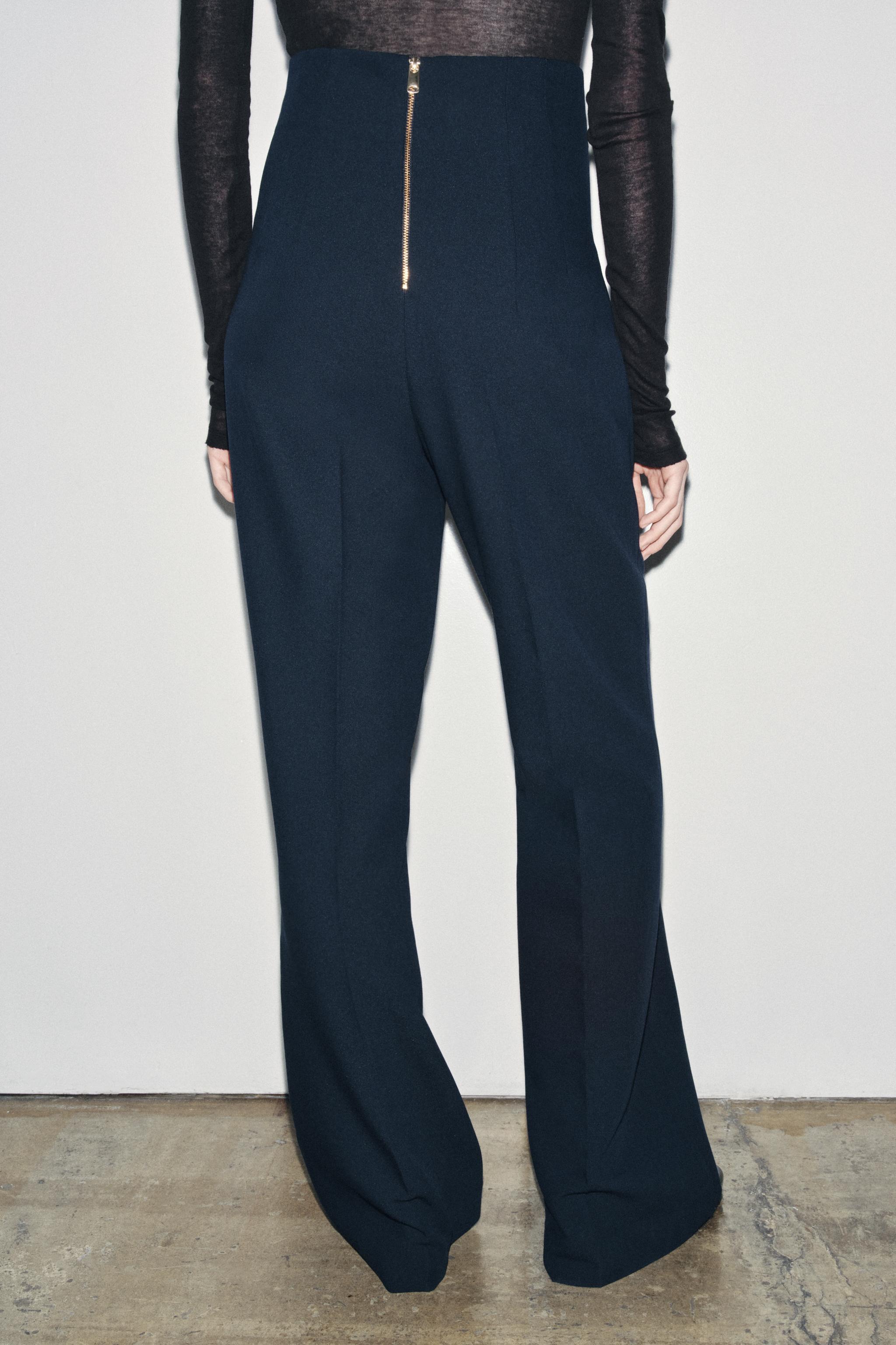 HIGH-WAISTED ZIPPER PANTS ZW COLLECTION