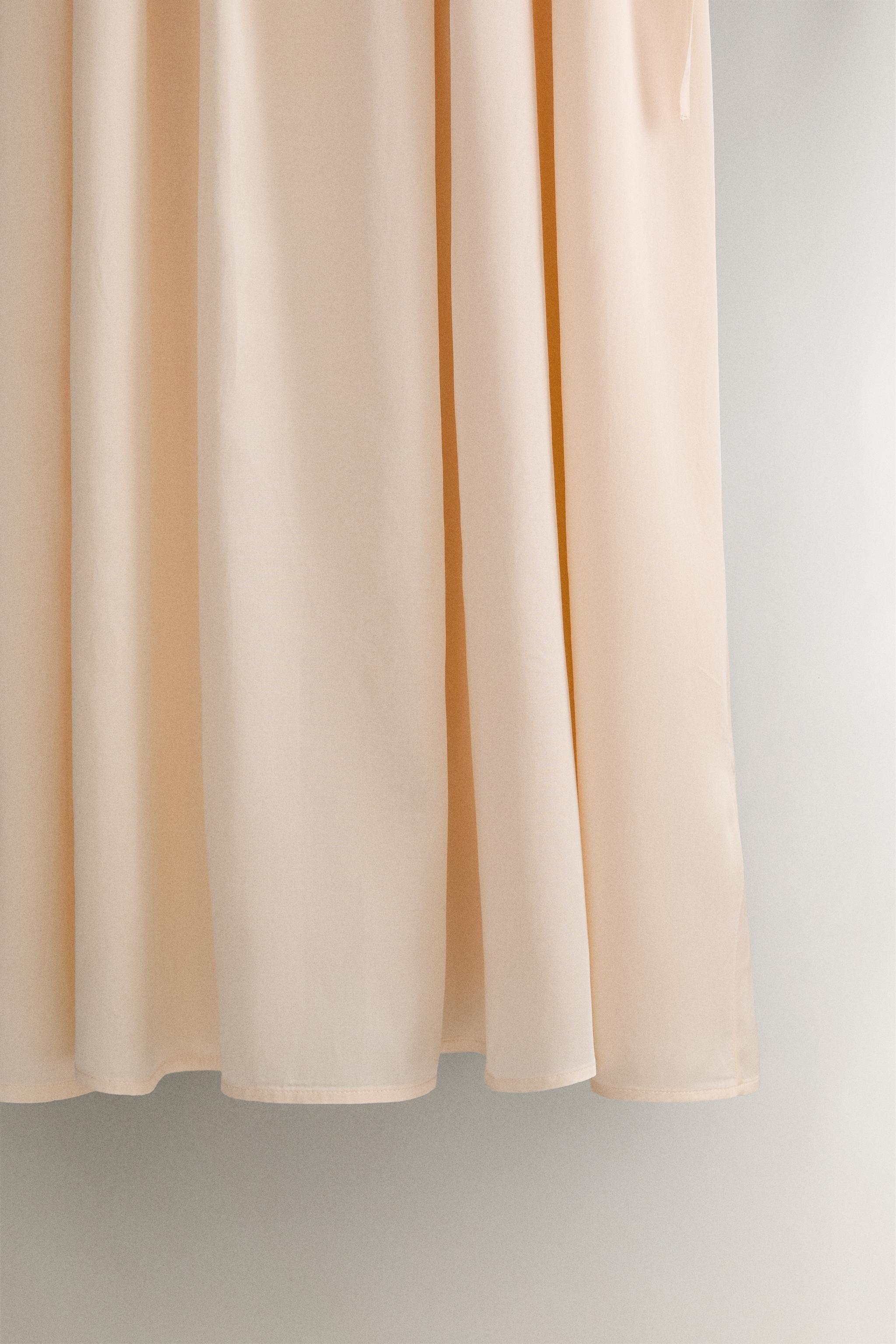 PLEATED SATEEN NIGHTGOWN