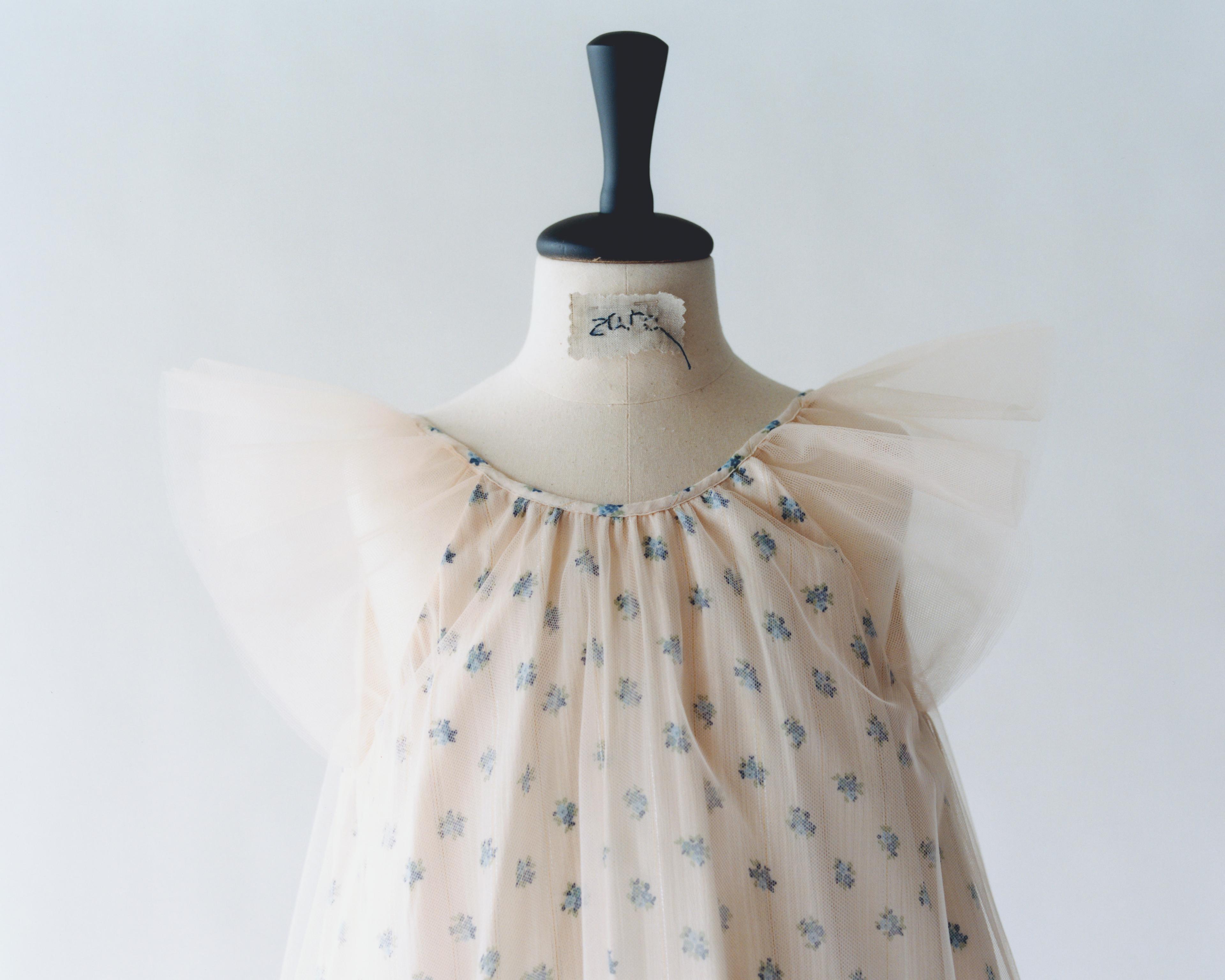 FLORAL PRINT TULLE COMBINATION DRESS