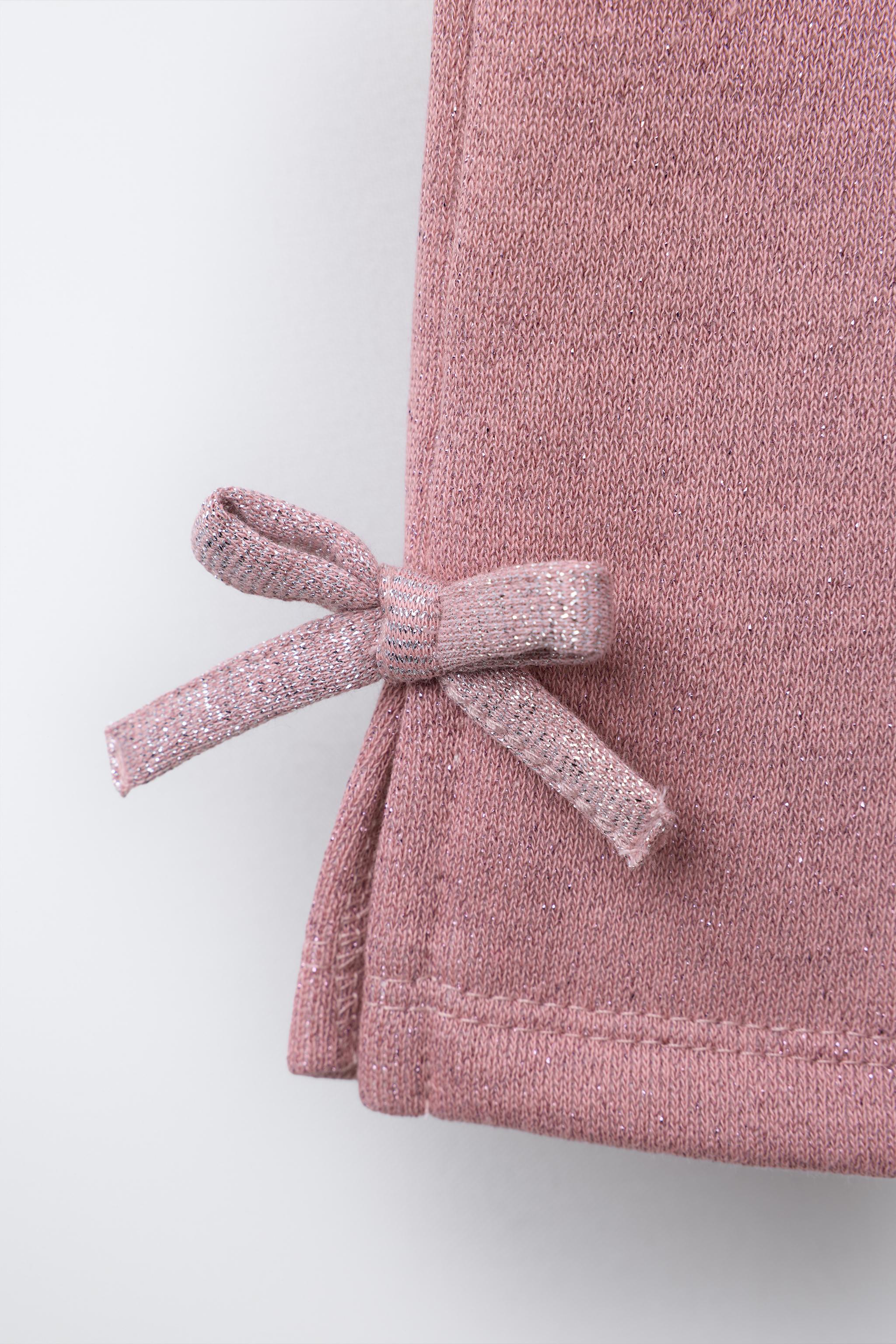 SPARKLY BOW PLUSH PANTS