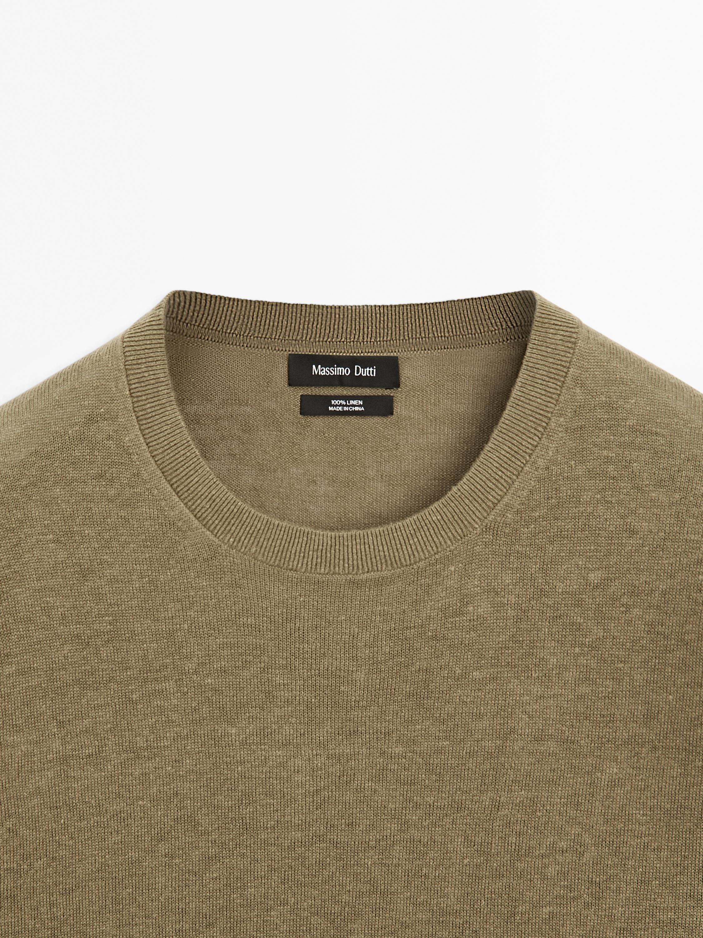 100% linen knit sweater