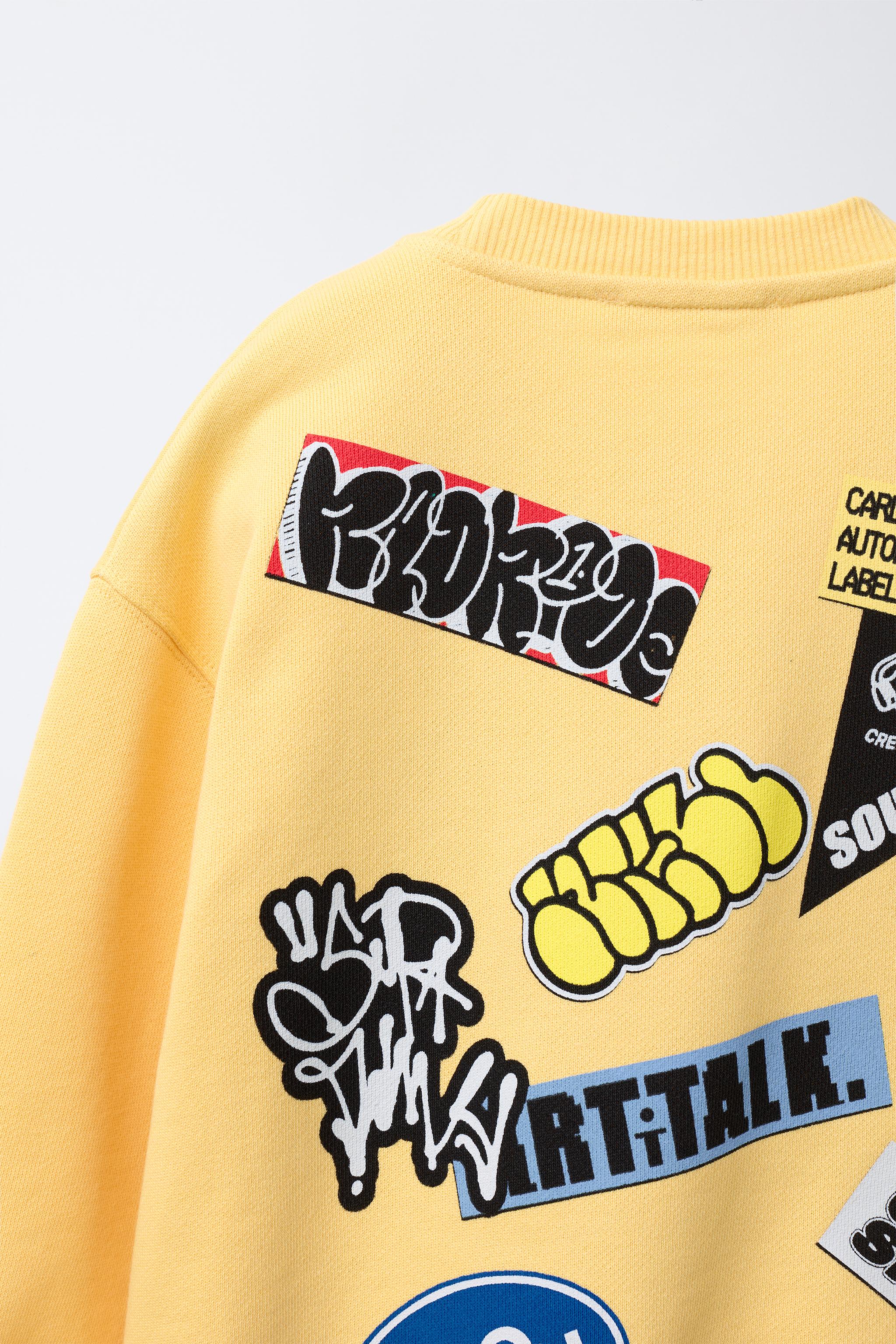 GRAFFITI PRINT SWEATSHIRT