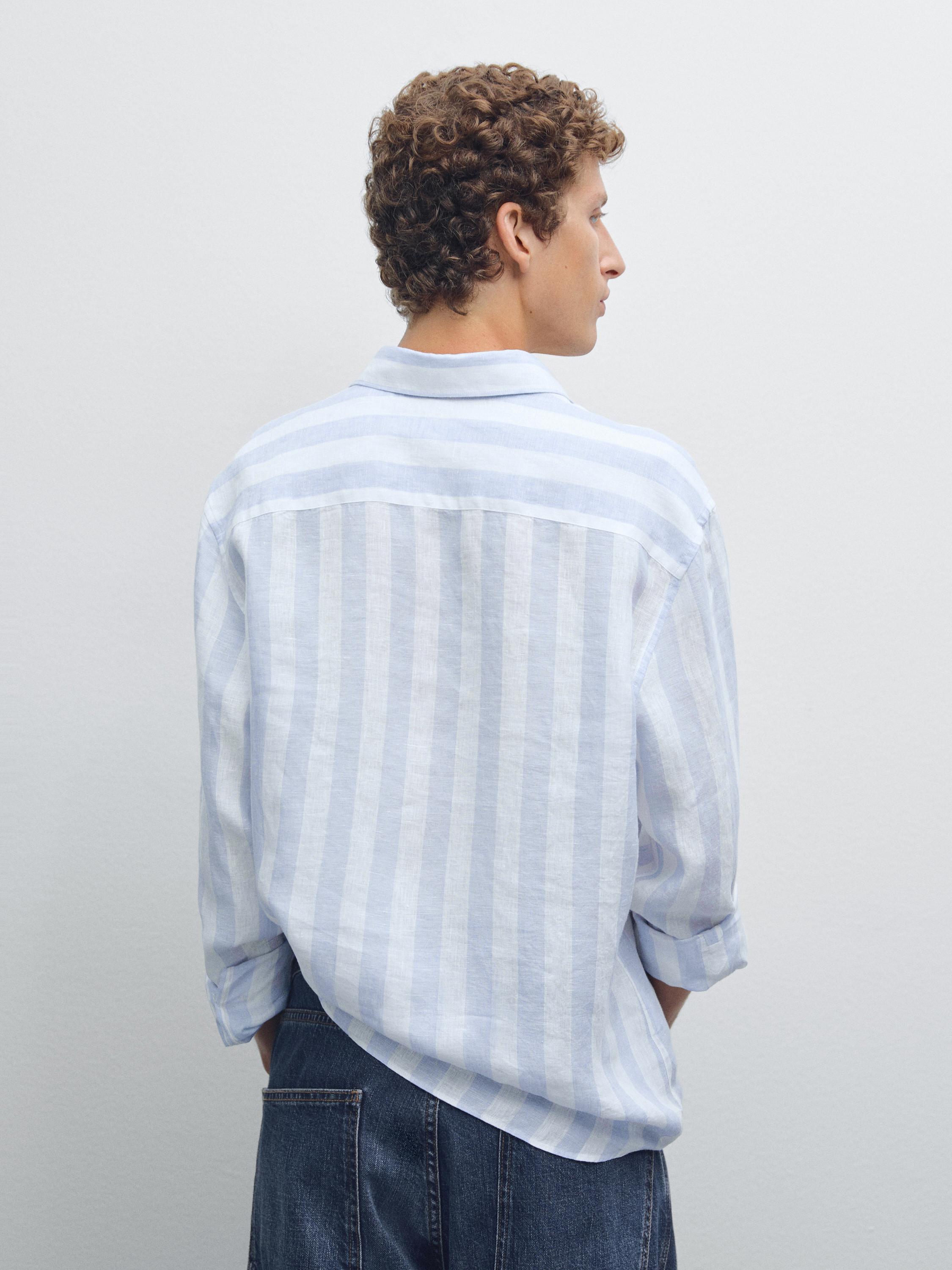 Regular fit wide stripe shirt
