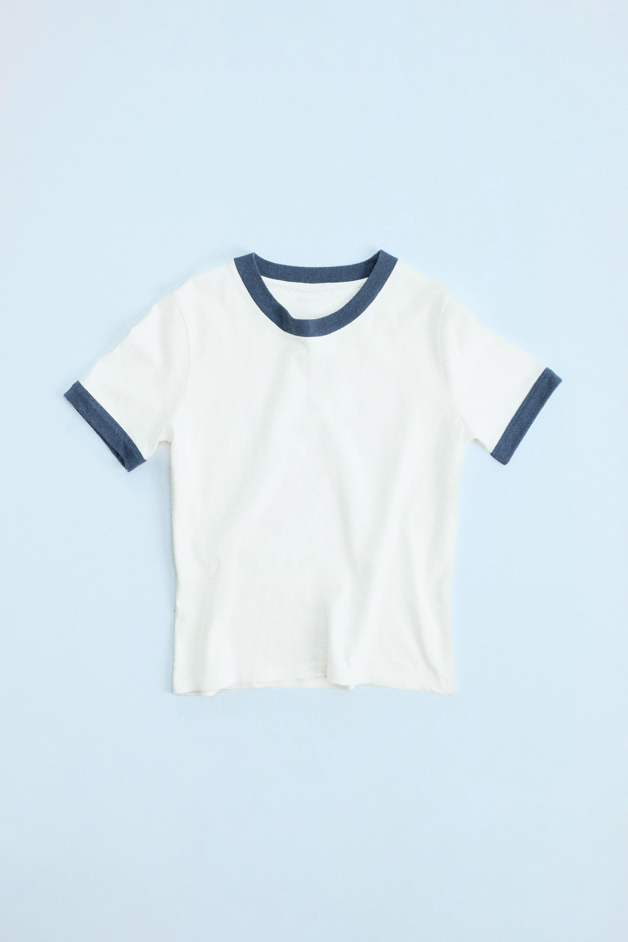 WASHED EFFECT RIBBED T-SHIRT