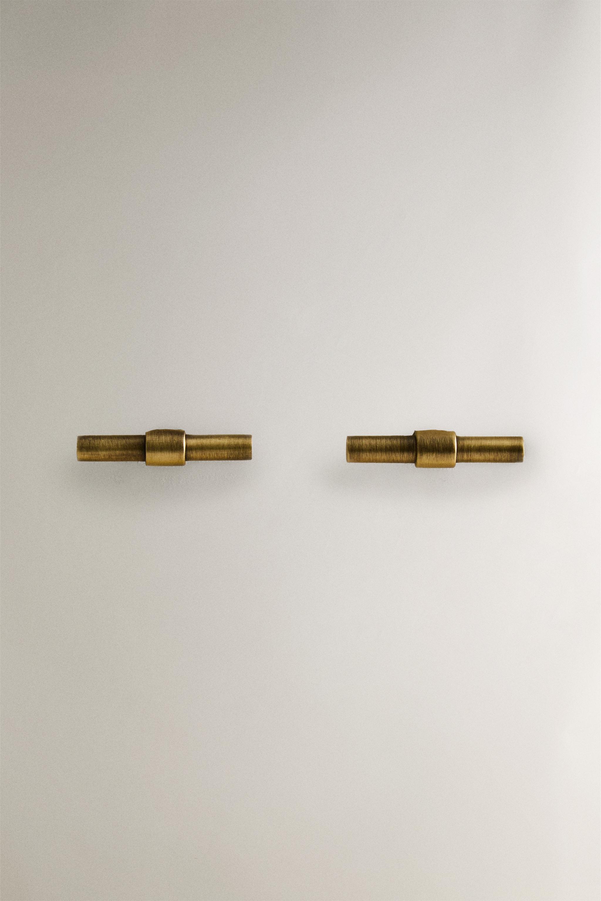 SET OF GOLD METALLIC KNOBS (SET OF 2)