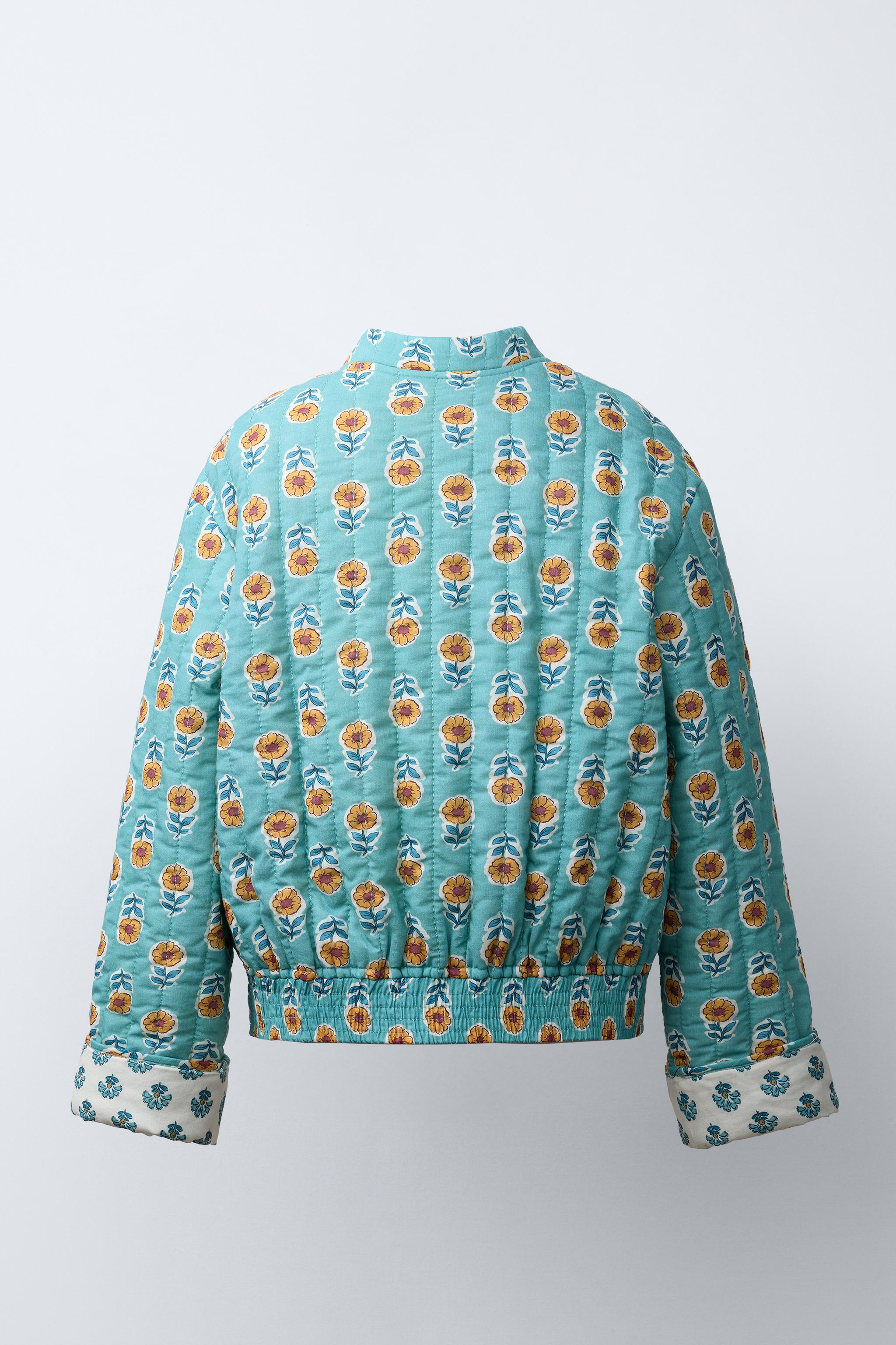 FLORAL PRINT PUFFER JACKET