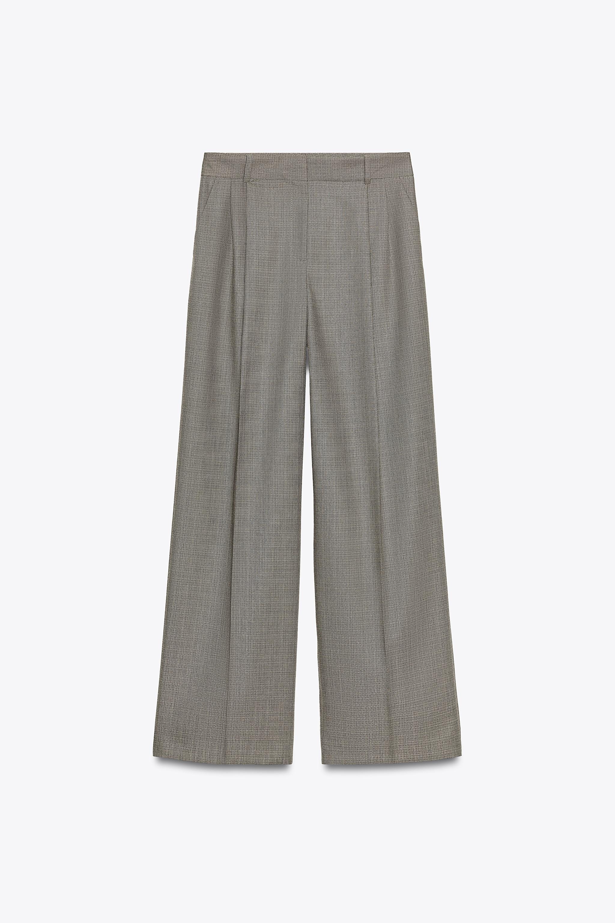 WIDE LEG PLEATED PANTS