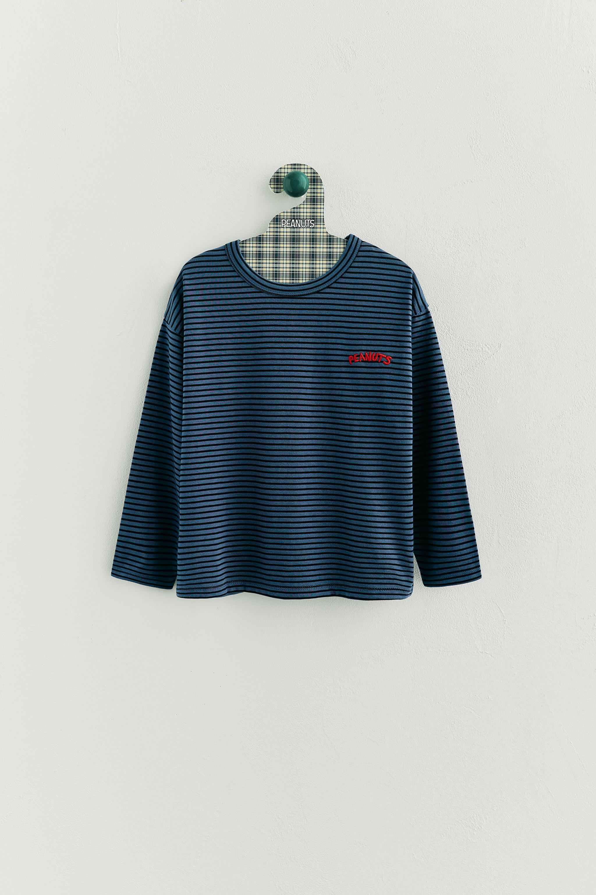 STRIPED SNOOPY PEANUTS™ EMBROIDERED T-SHIRT