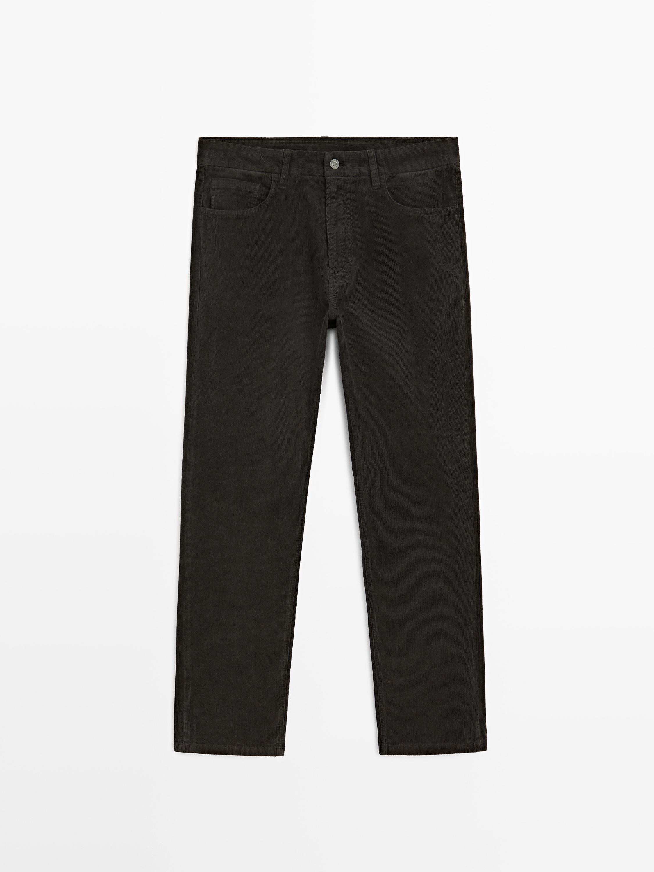 Slim fit corduroy denim trousers