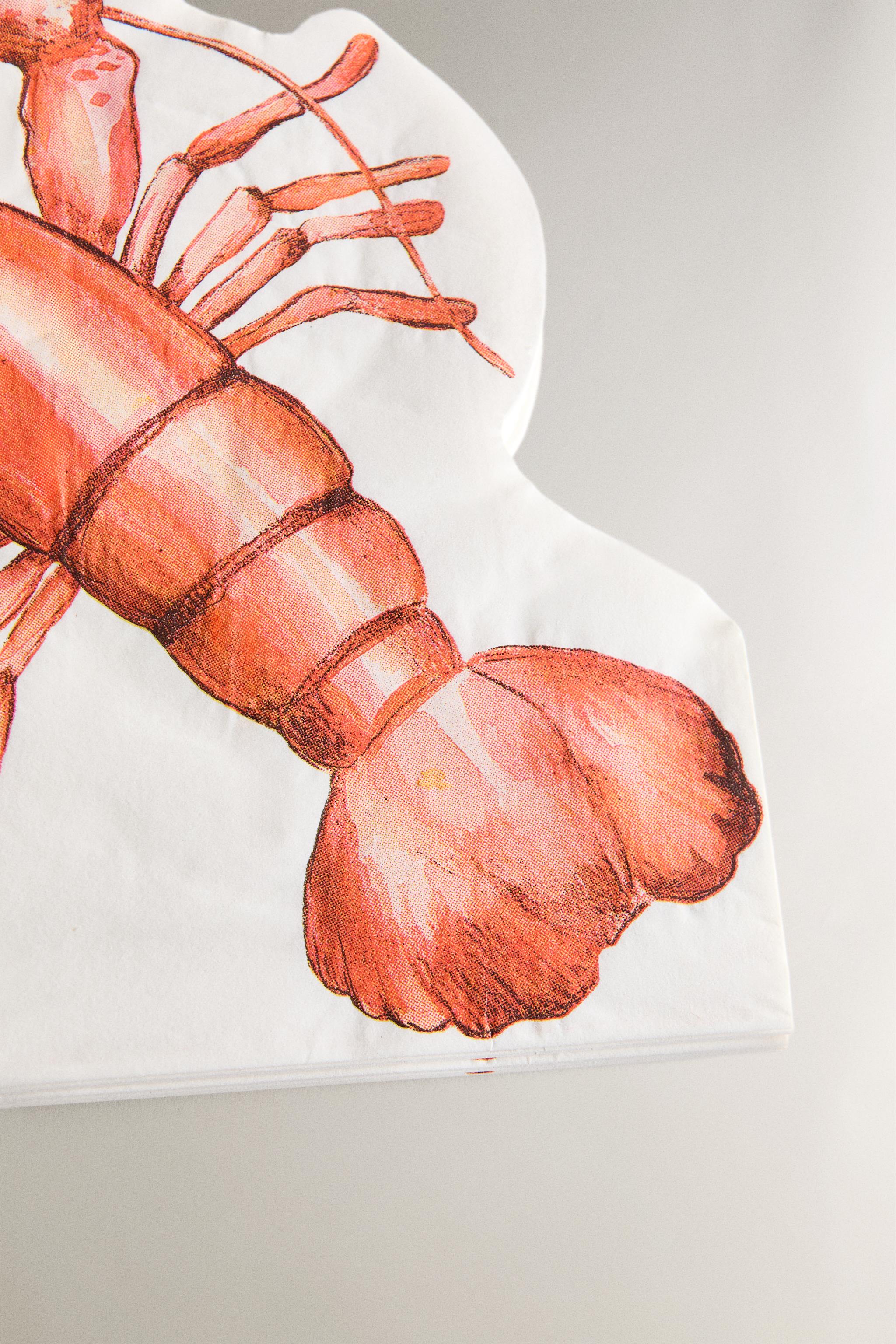 SET OF LOBSTER PAPER NAPKINS (SET OF 20)