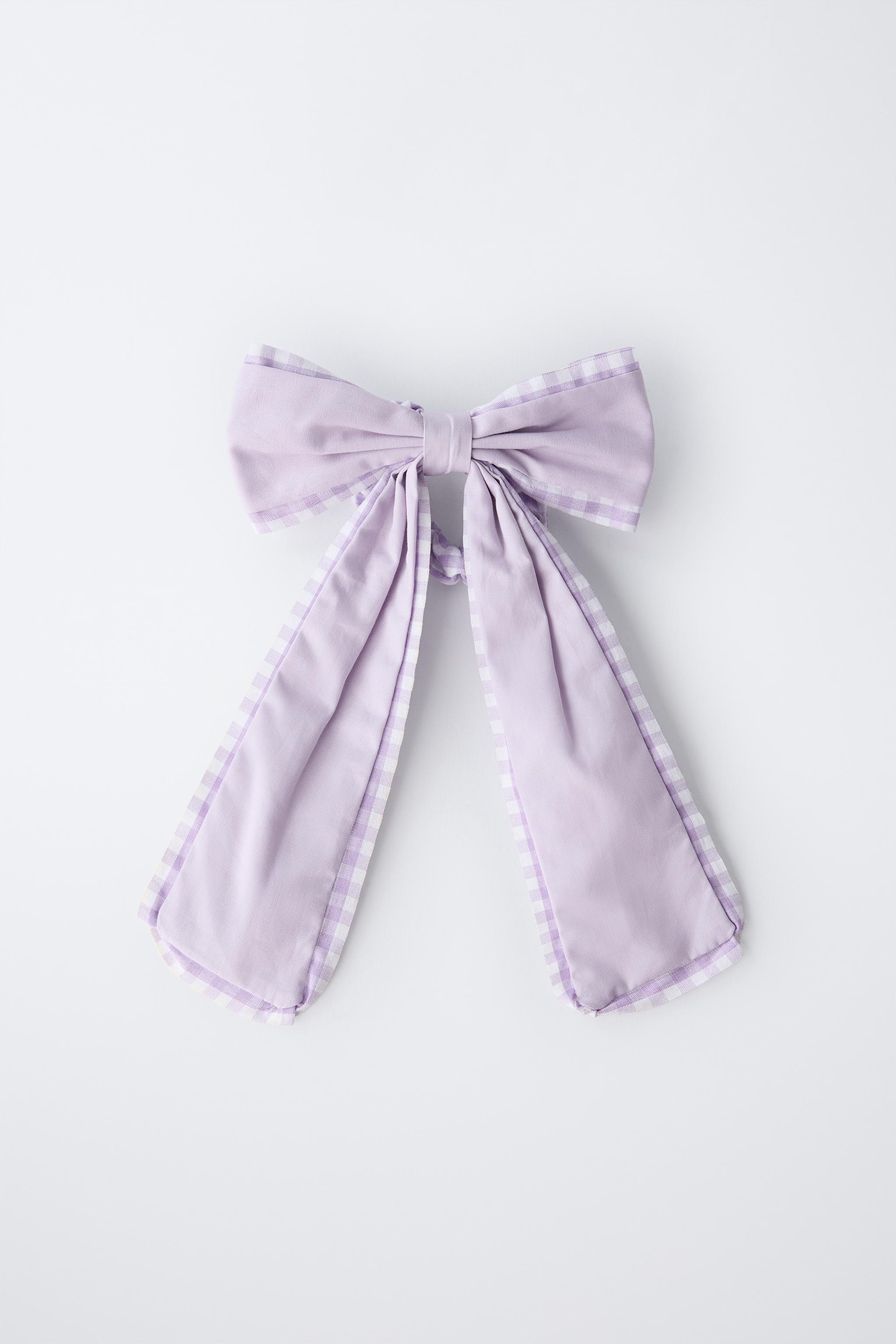 GINGHAM BOW HAIR TIE