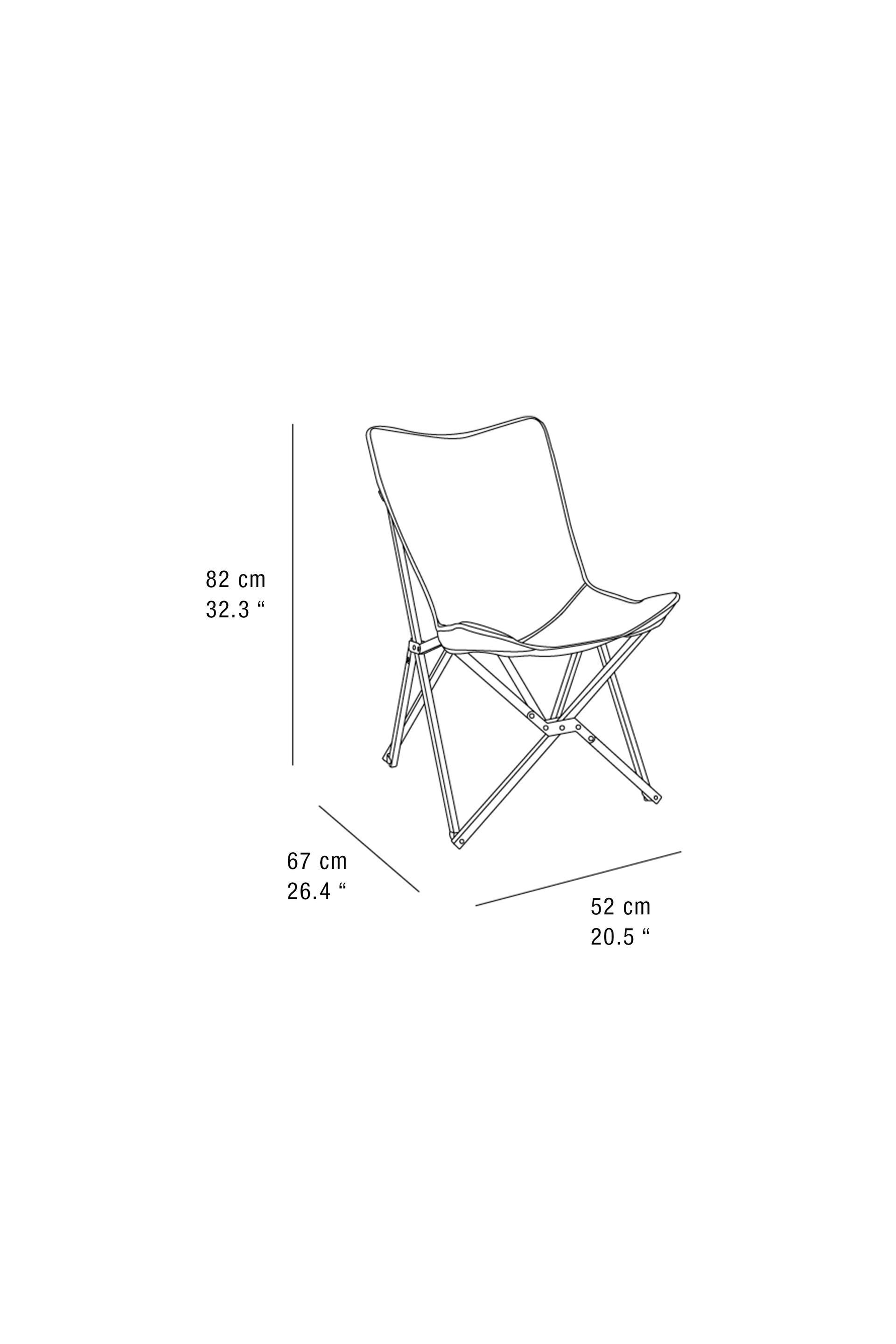 FOLDING ALUMINUM AND CANVAS CHAIR