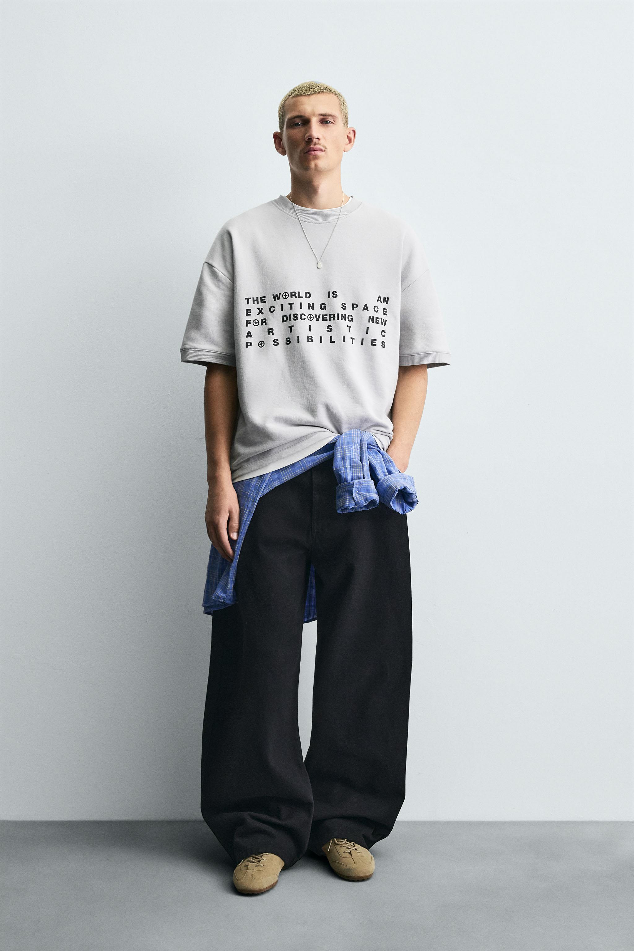 COMBINATION PRINT SWEATSHIRT