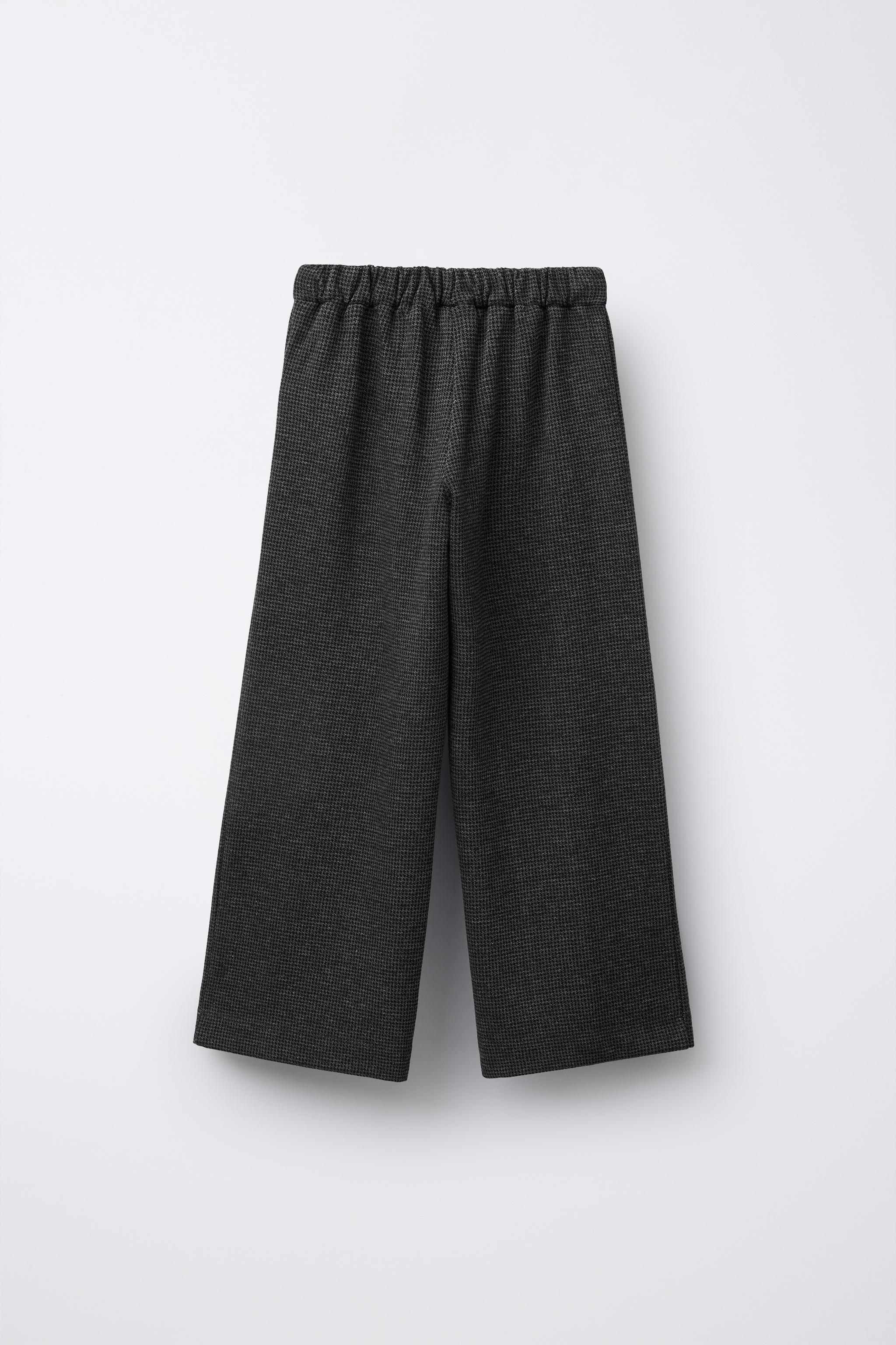 HOUNDSTOOTH STRAIGHT LEG PANTS