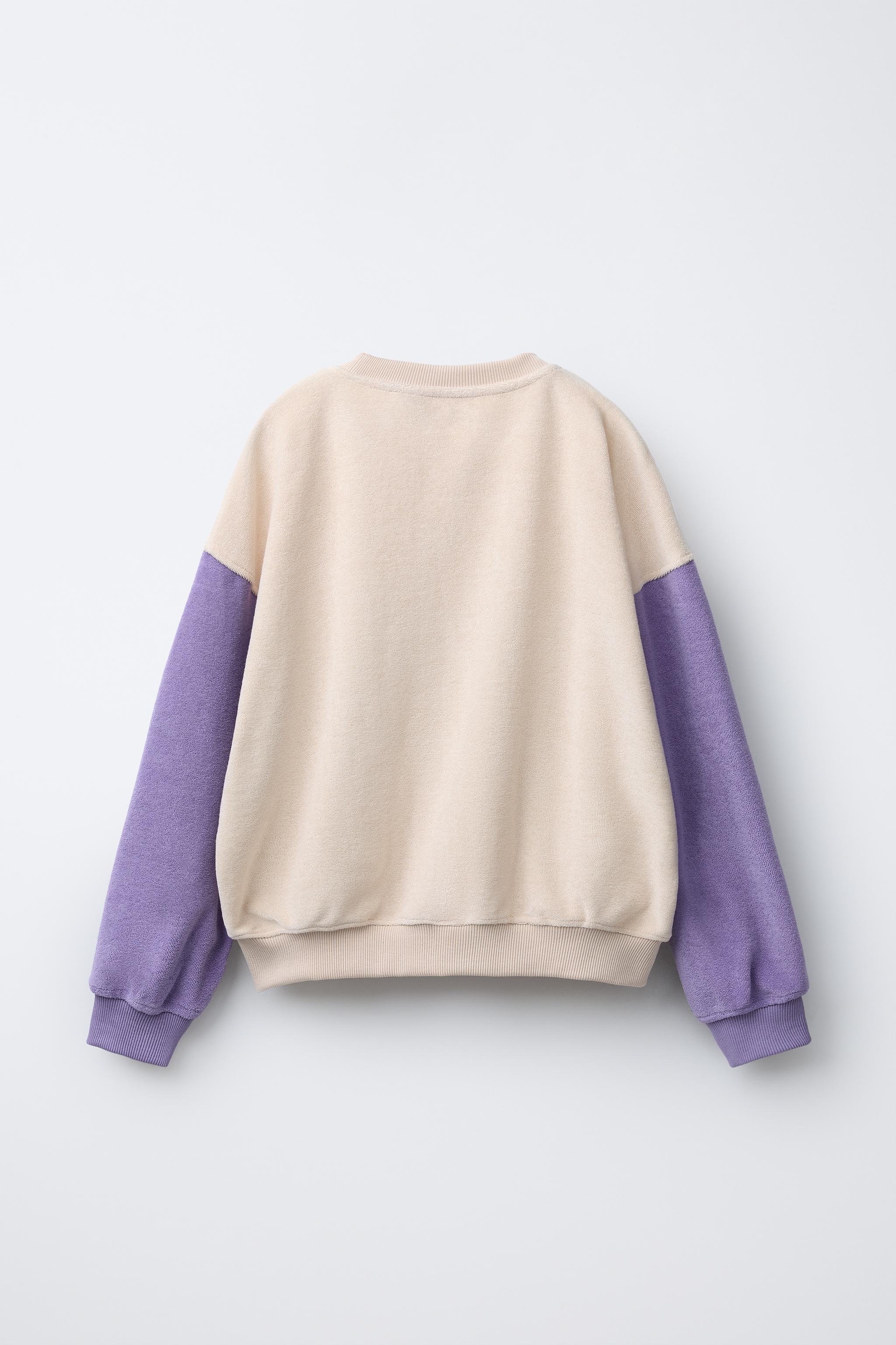 TERRY CONTRAST SLEEVE SWEATSHIRT