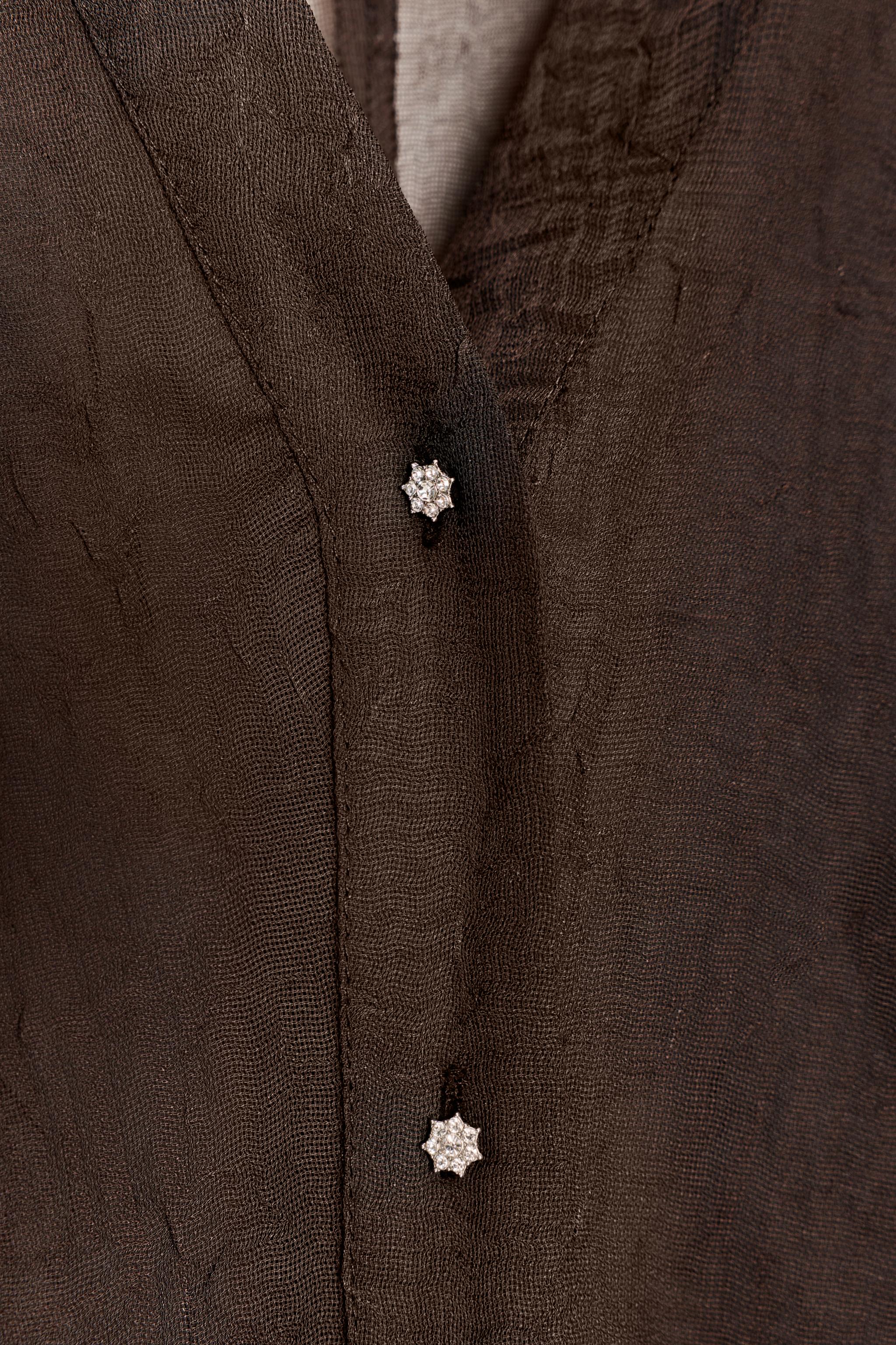 SEMI-SHEER SHIRT WITH TIES