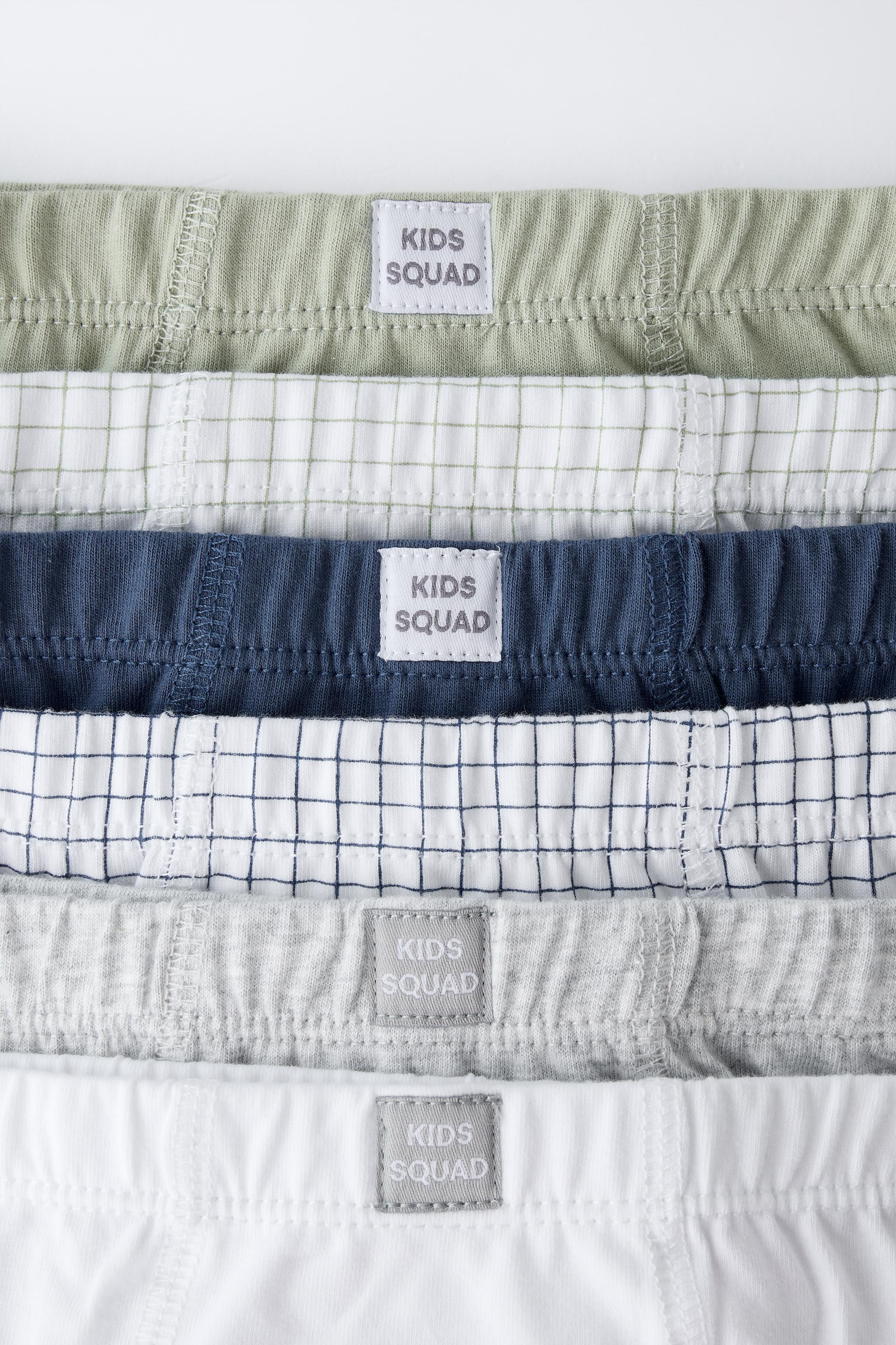 2-6 YEARS/ SIX-PACK OF CHECKERED BRIEFS