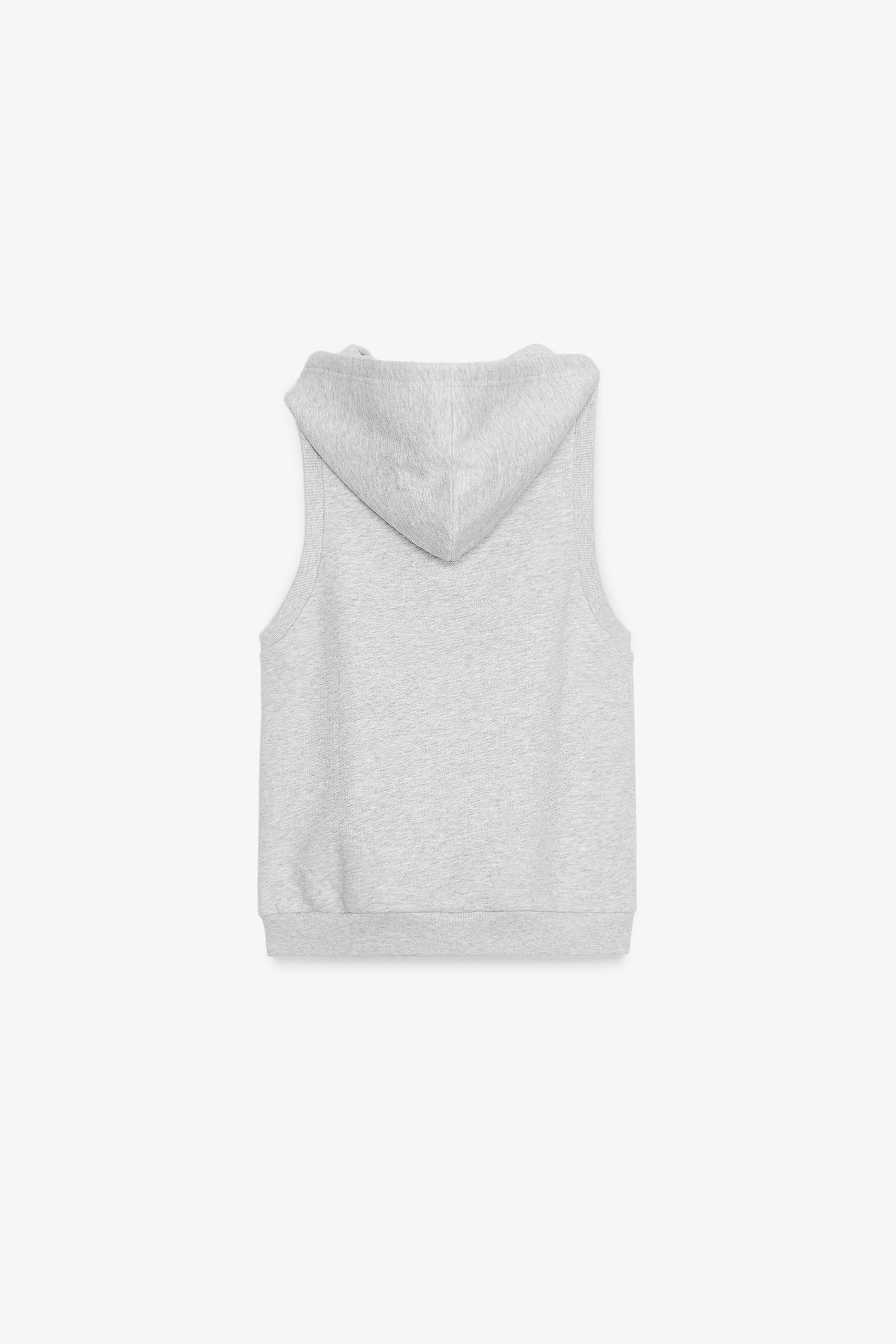 HOODED PLUSH VEST