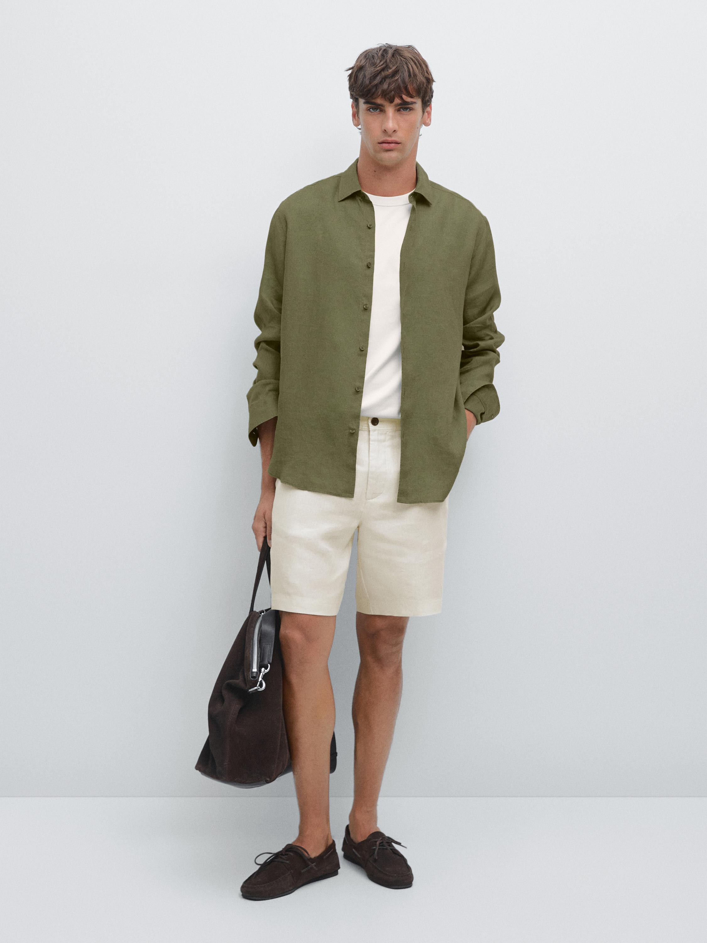 100% linen regular fit shirt