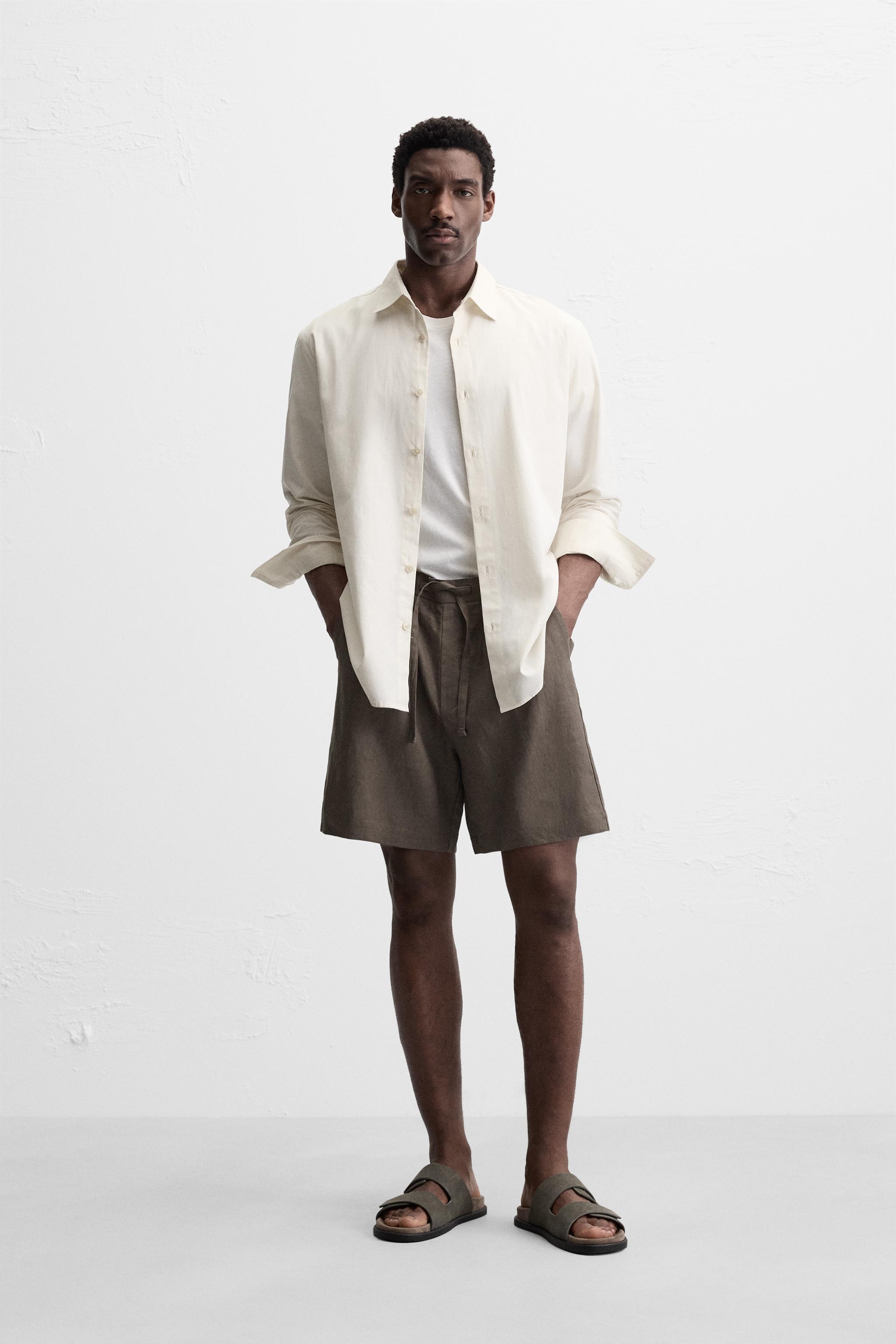 100% LINEN SHORTS