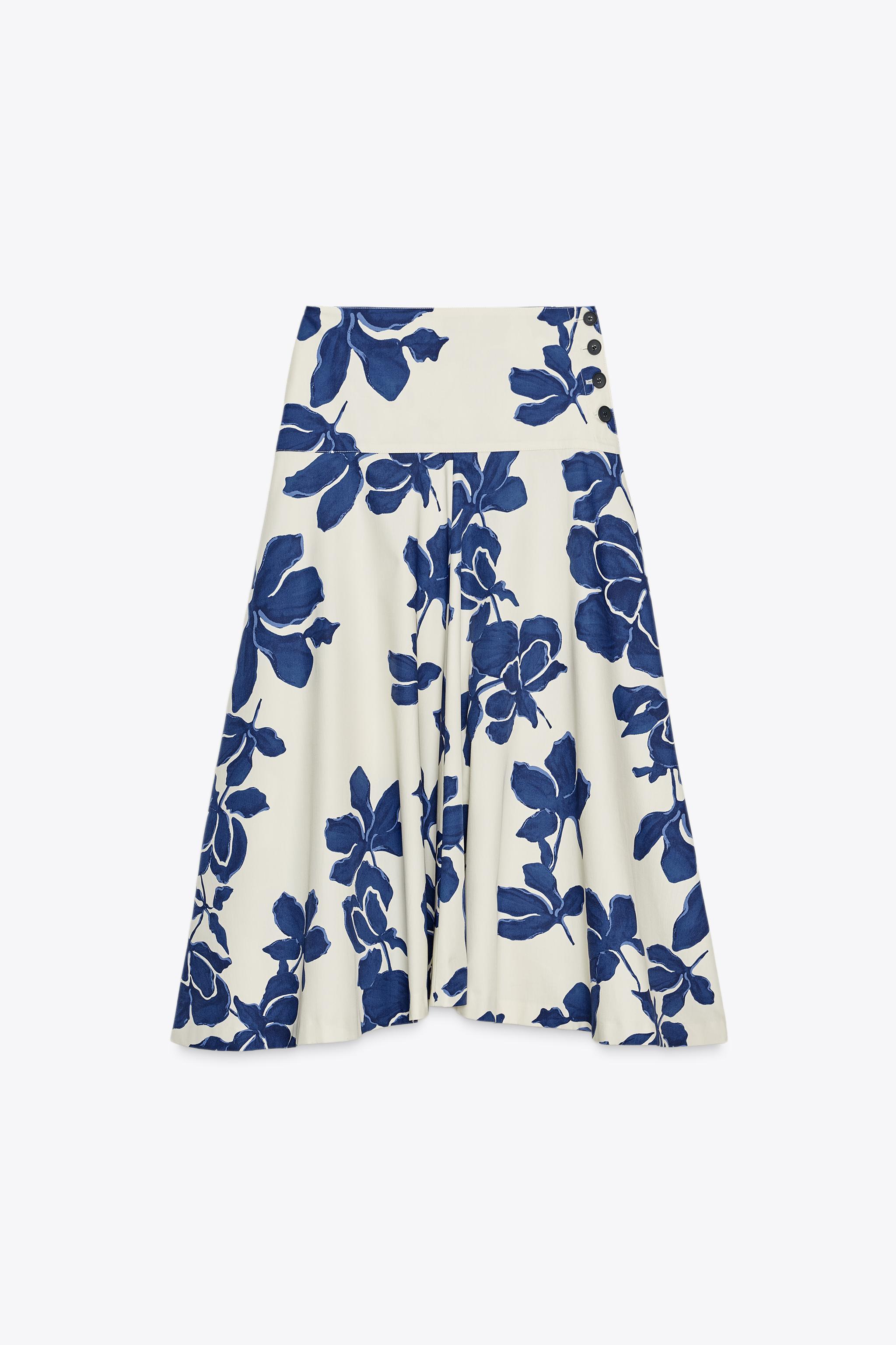 ZW COLLECTION FLORAL MIDI SKIRT