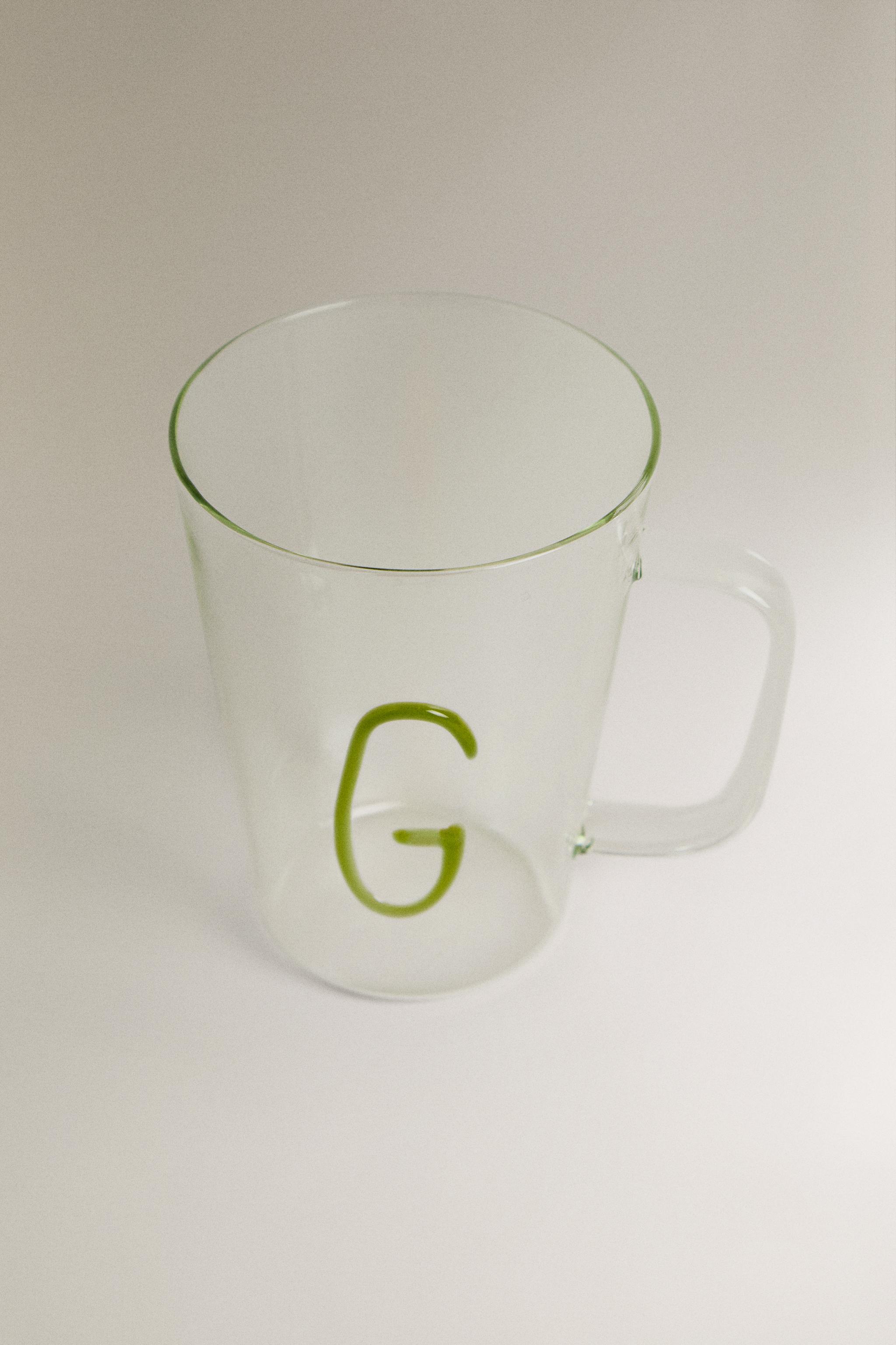 BOROSILICATE MUG WITH INITIAL G