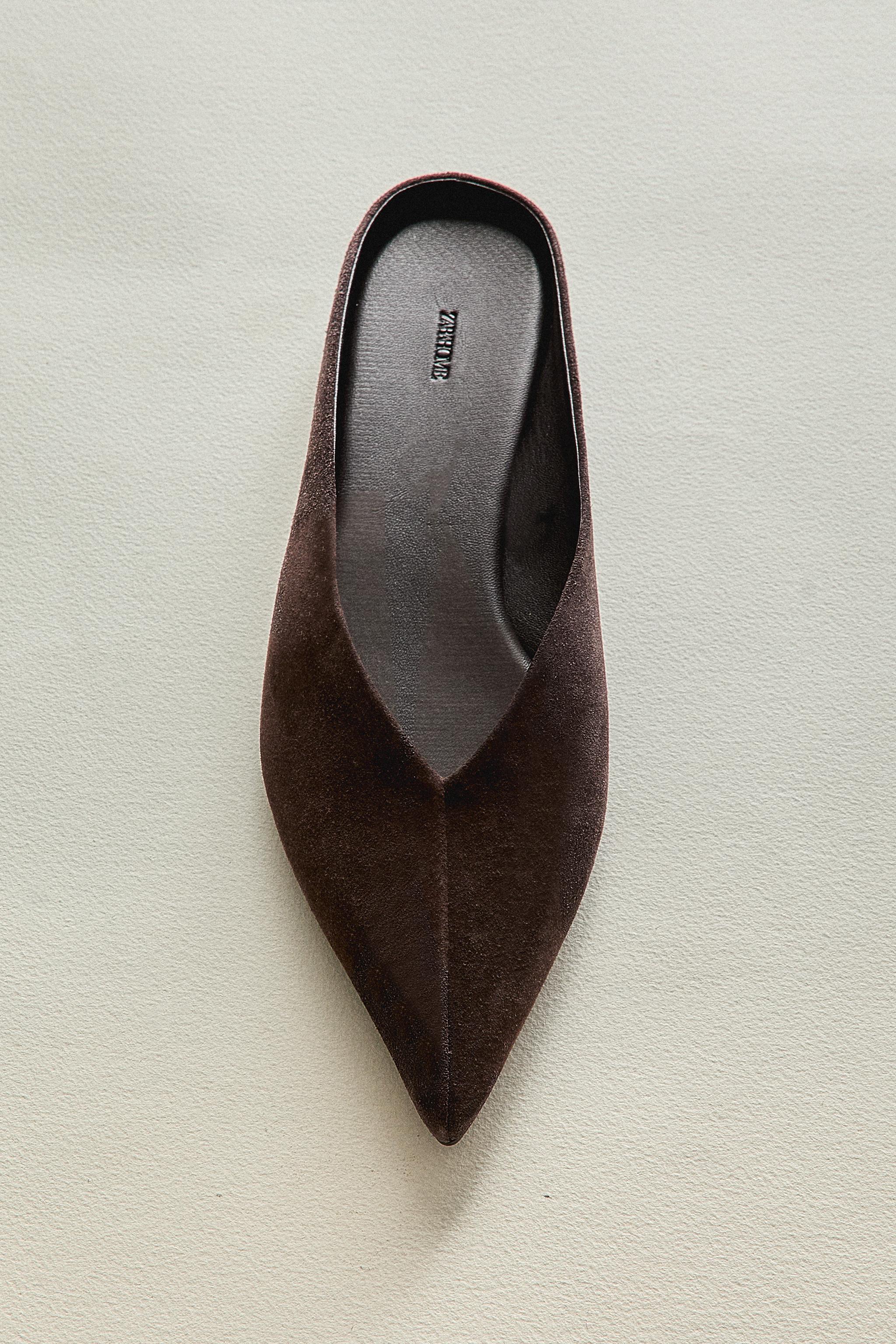 POINTED LEATHER MULES