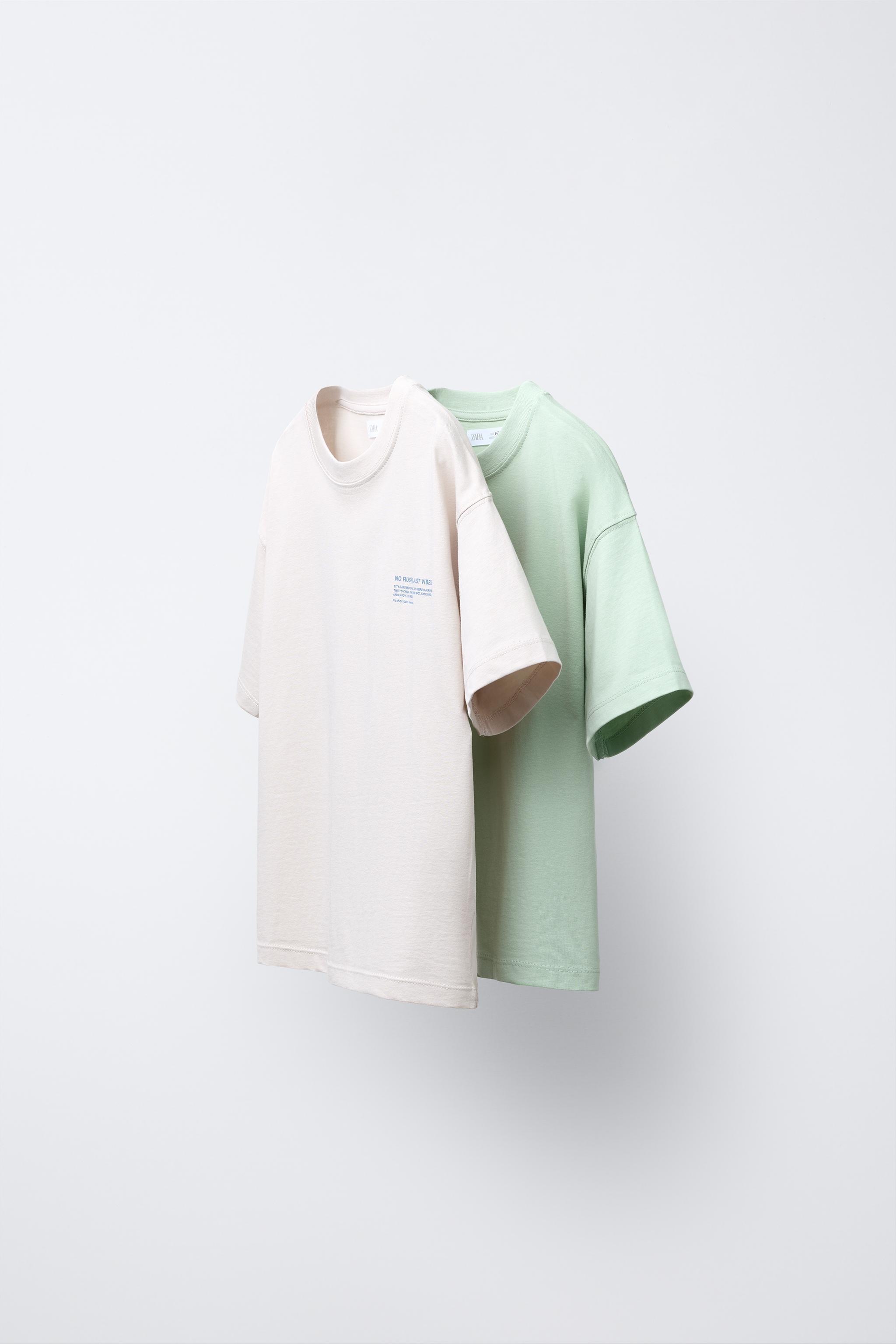 TWO-PACK OF TEXT PRINT T-SHIRTS