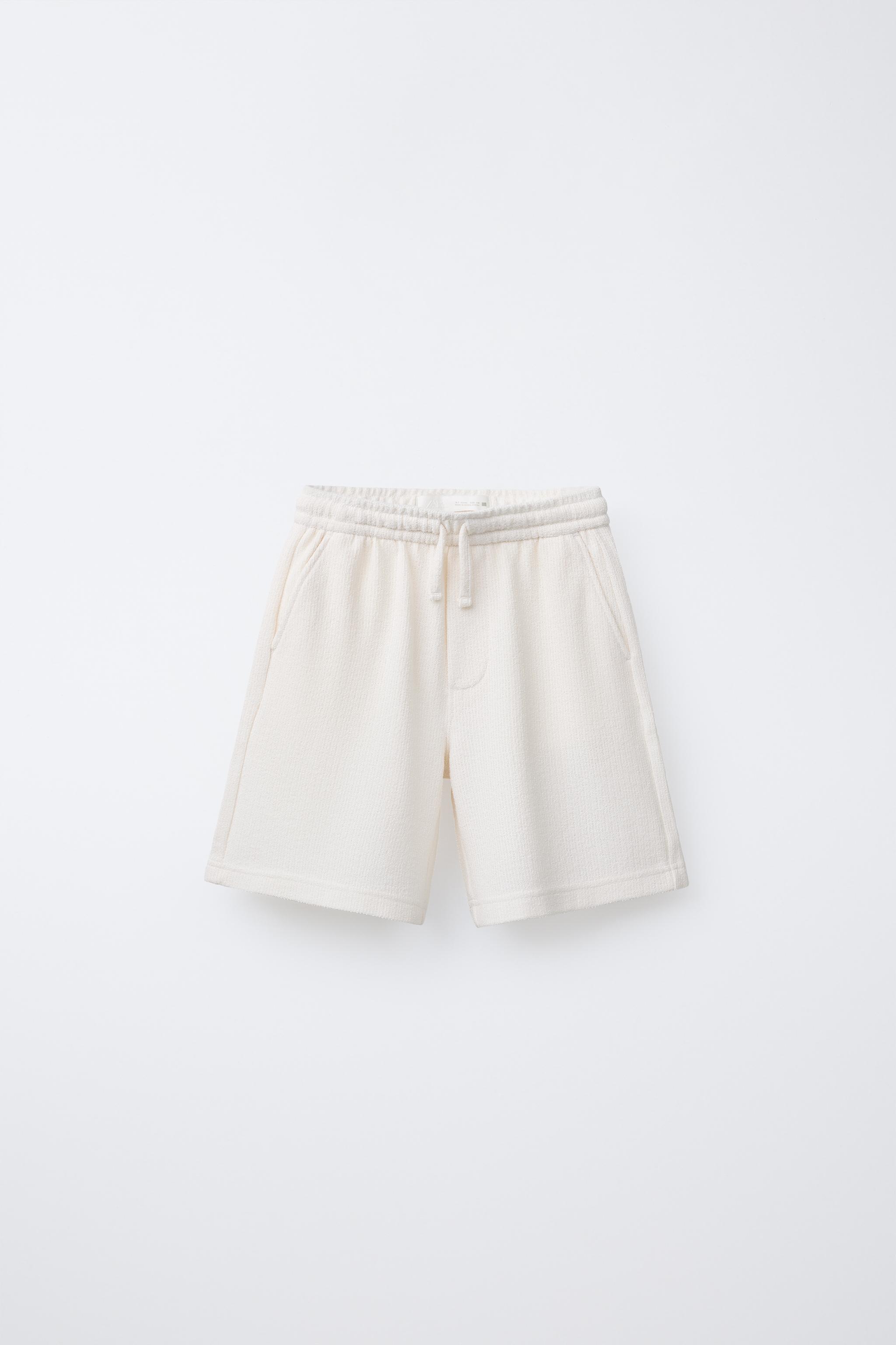 SLIM FIT TEXTURED TOWEL SHORTS