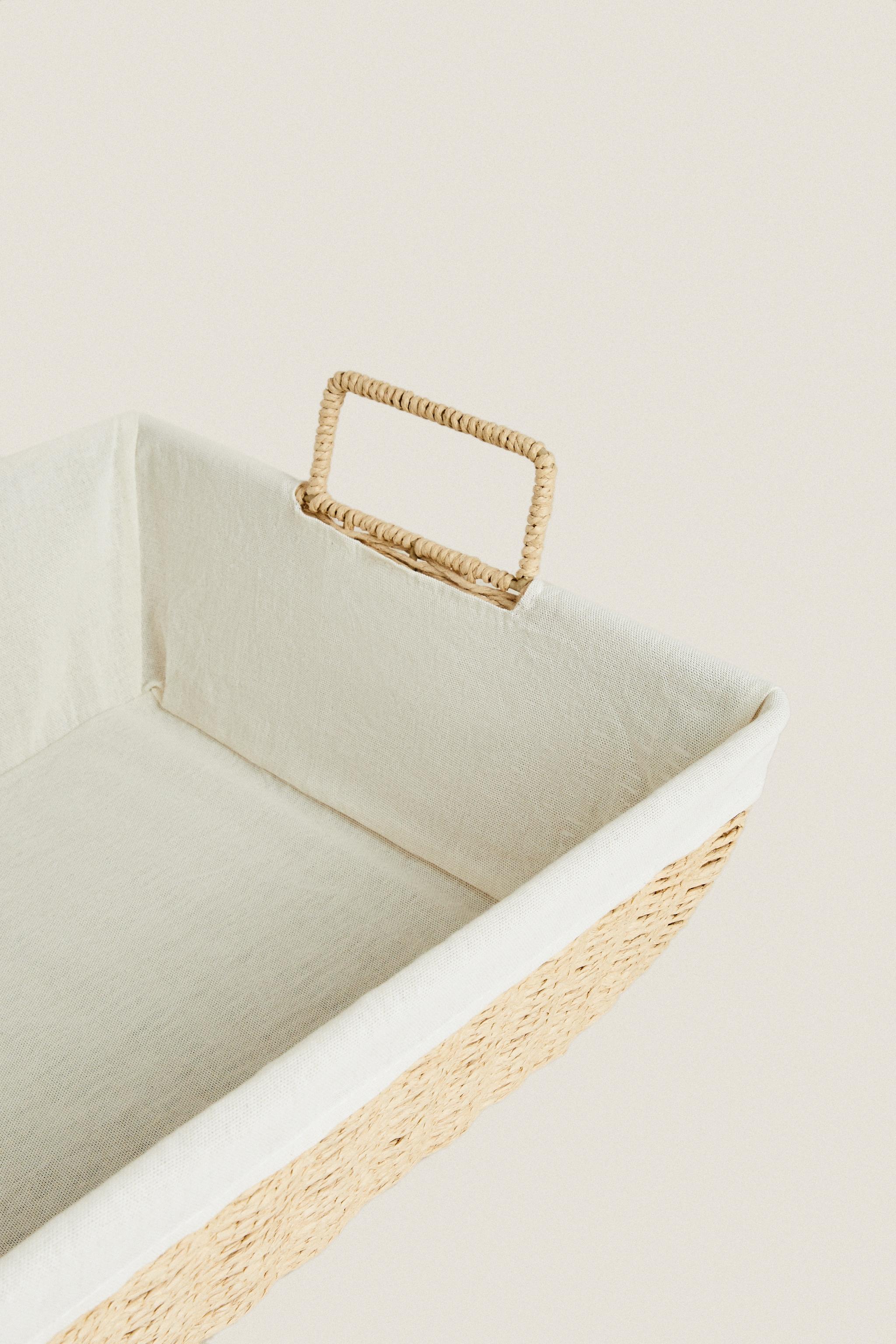 IRONING BASKET WITH FABRIC LINING