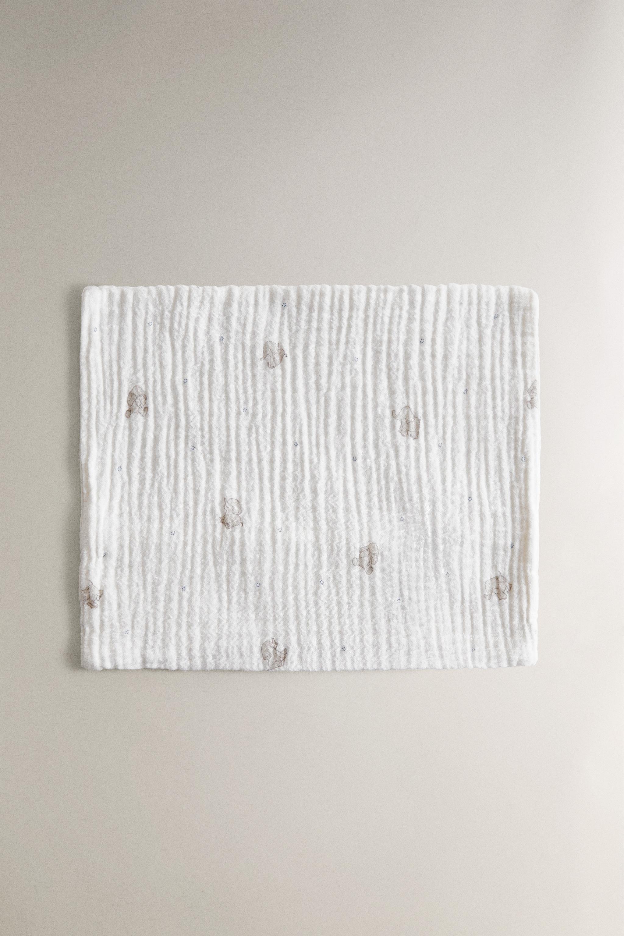 MINI CRIB MUSLIN ELEPHANT SHEET SET