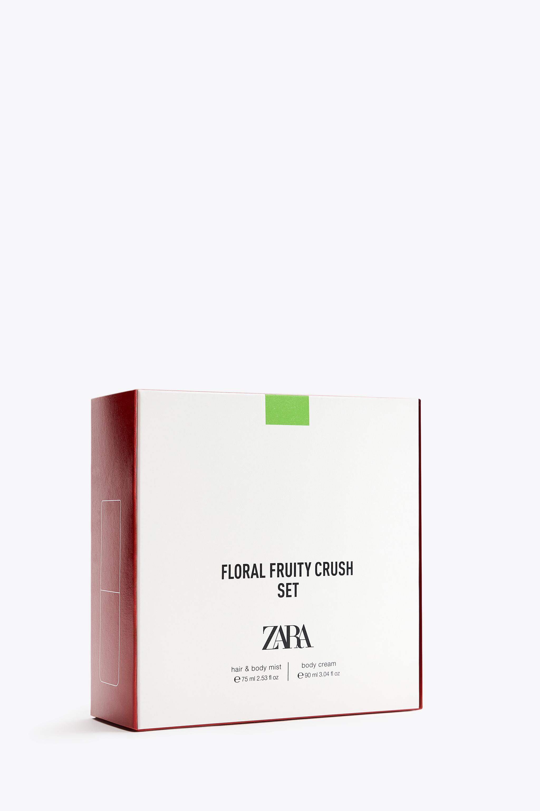 FLORAL FRUITY CRUSH HAIR & BODY MIST 75ML (2.54 FL. OZ) + BODY CREAM 90ML (3.04 FL. OZ).