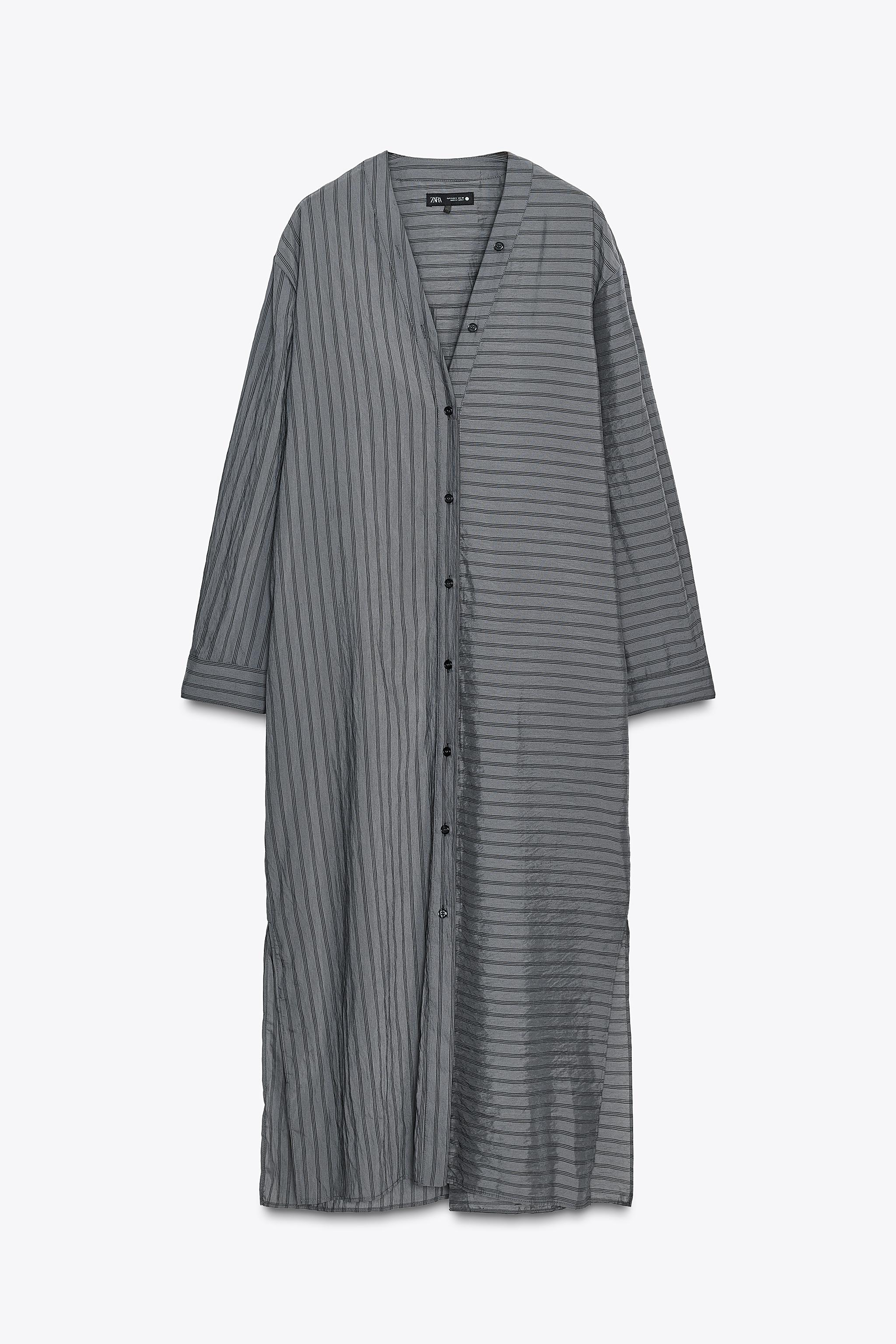 STRIPED SHIRT DRESS ZW COLLECTION