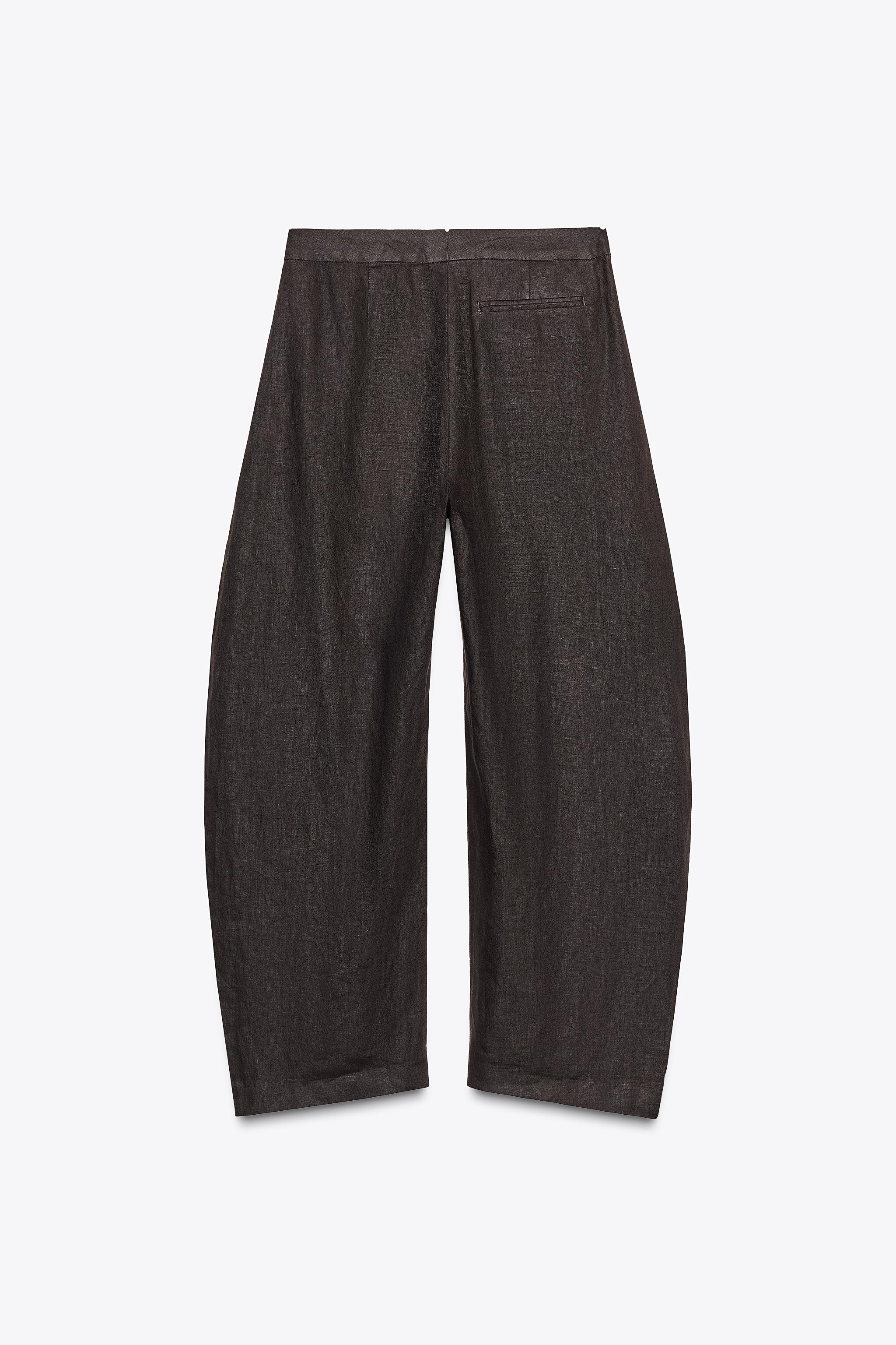 100% LINEN BALLOON PANTS ZW COLLECTION