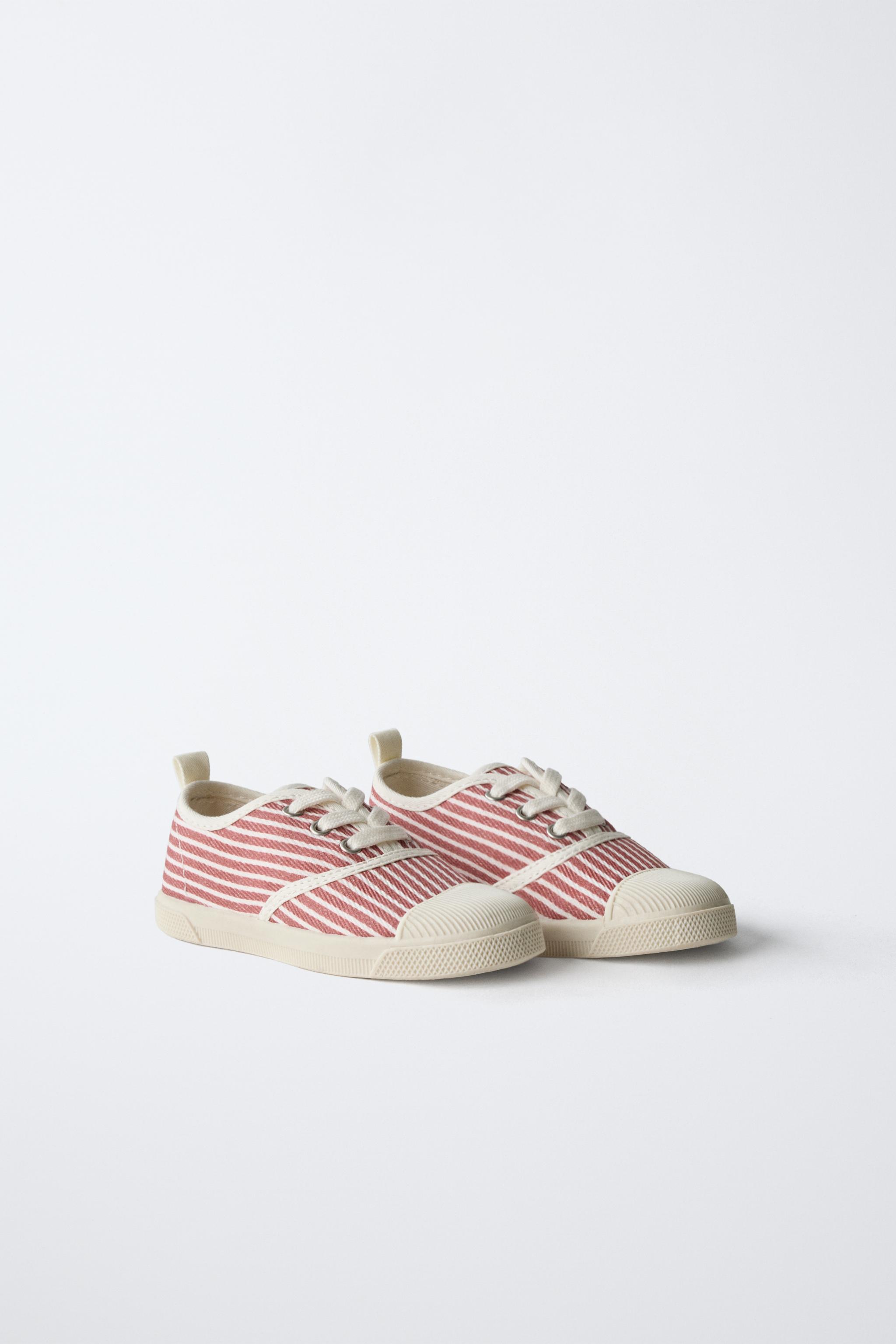 STRIPED COTTON SNEAKERS
