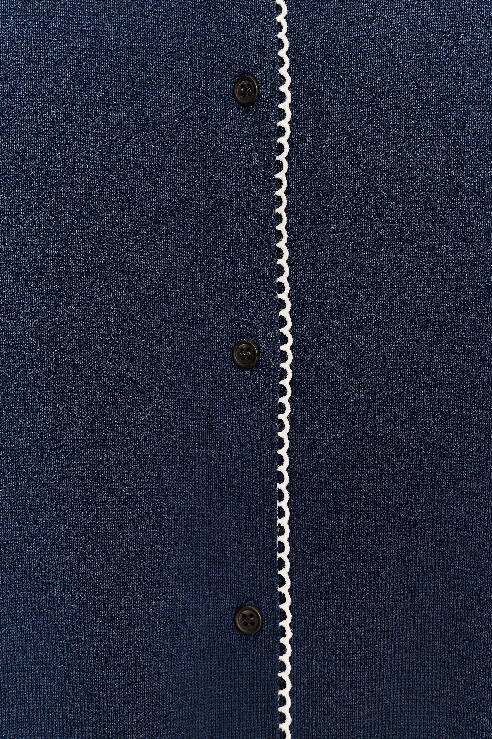 PETER PAN COLLAR KNIT CARDIGAN