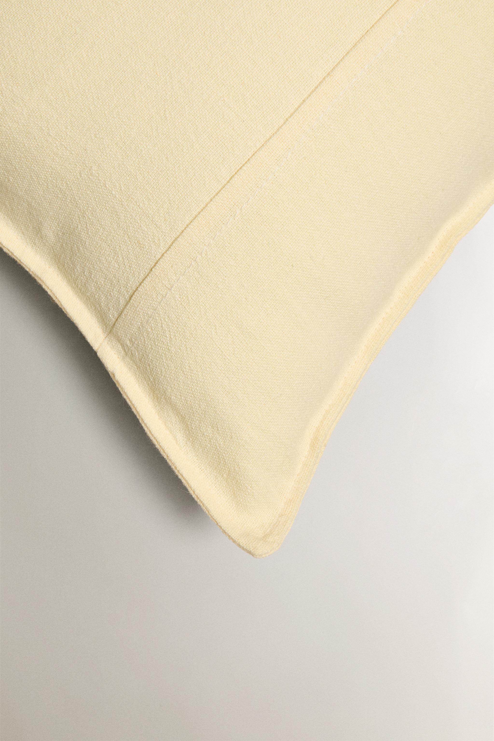 BACKSTITCHED THROW PILLOW COVER