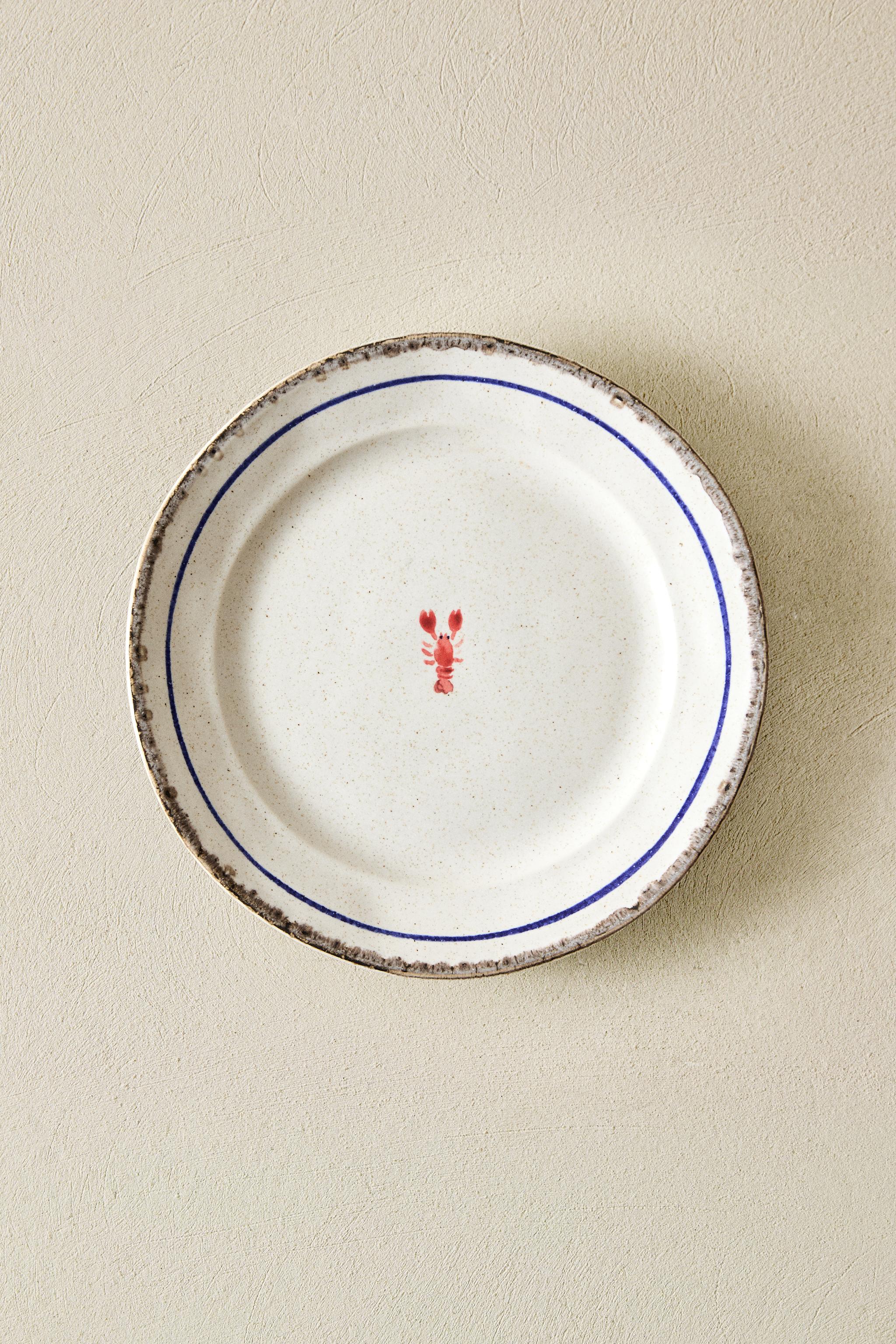 STONEWARE FISH DESSERT PLATE