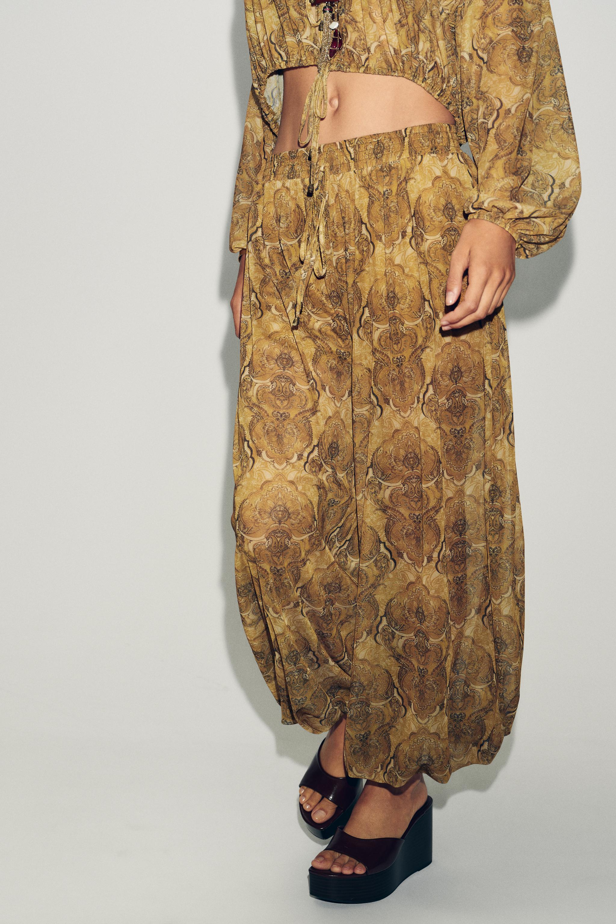 PRINTED BALLOON PANTS