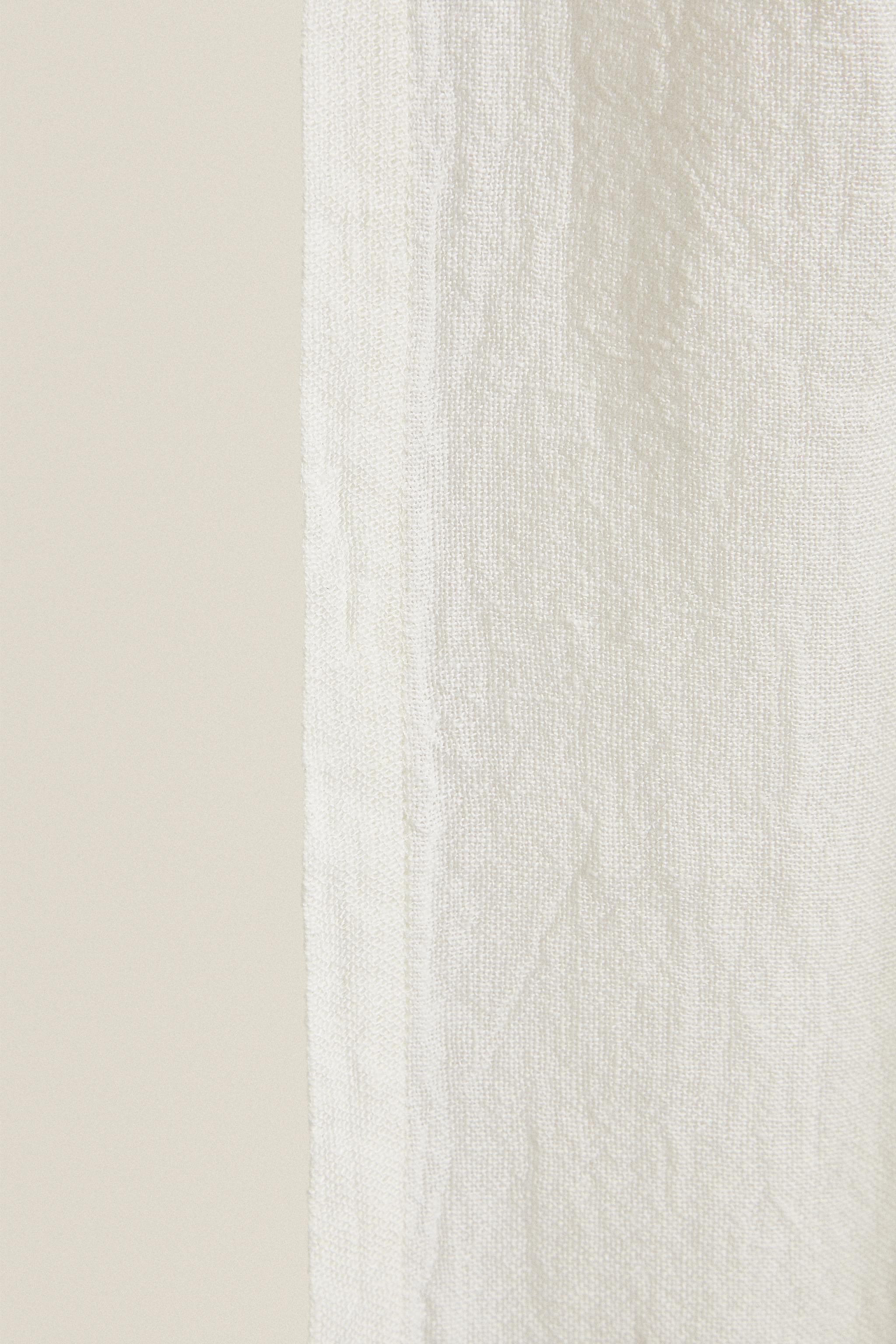 HIGH OPACITY WHITE LINEN CURTAIN